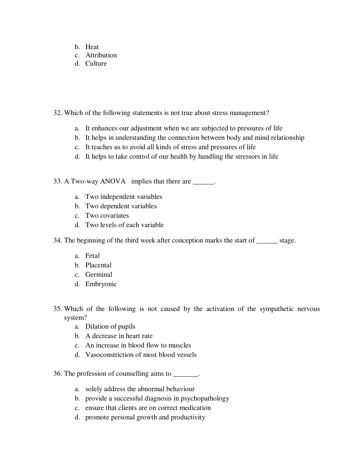 Odisha CPET 2021 PSYCHOLOGY Question Paper - Page 7