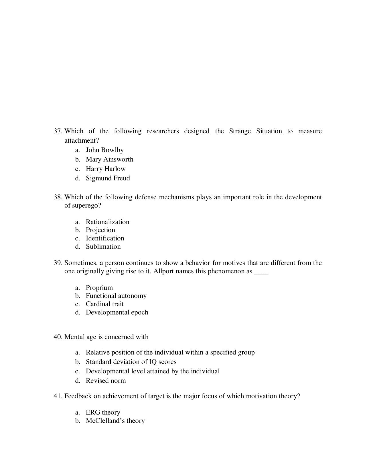 Odisha CPET 2021 PSYCHOLOGY Question Paper - Page 8