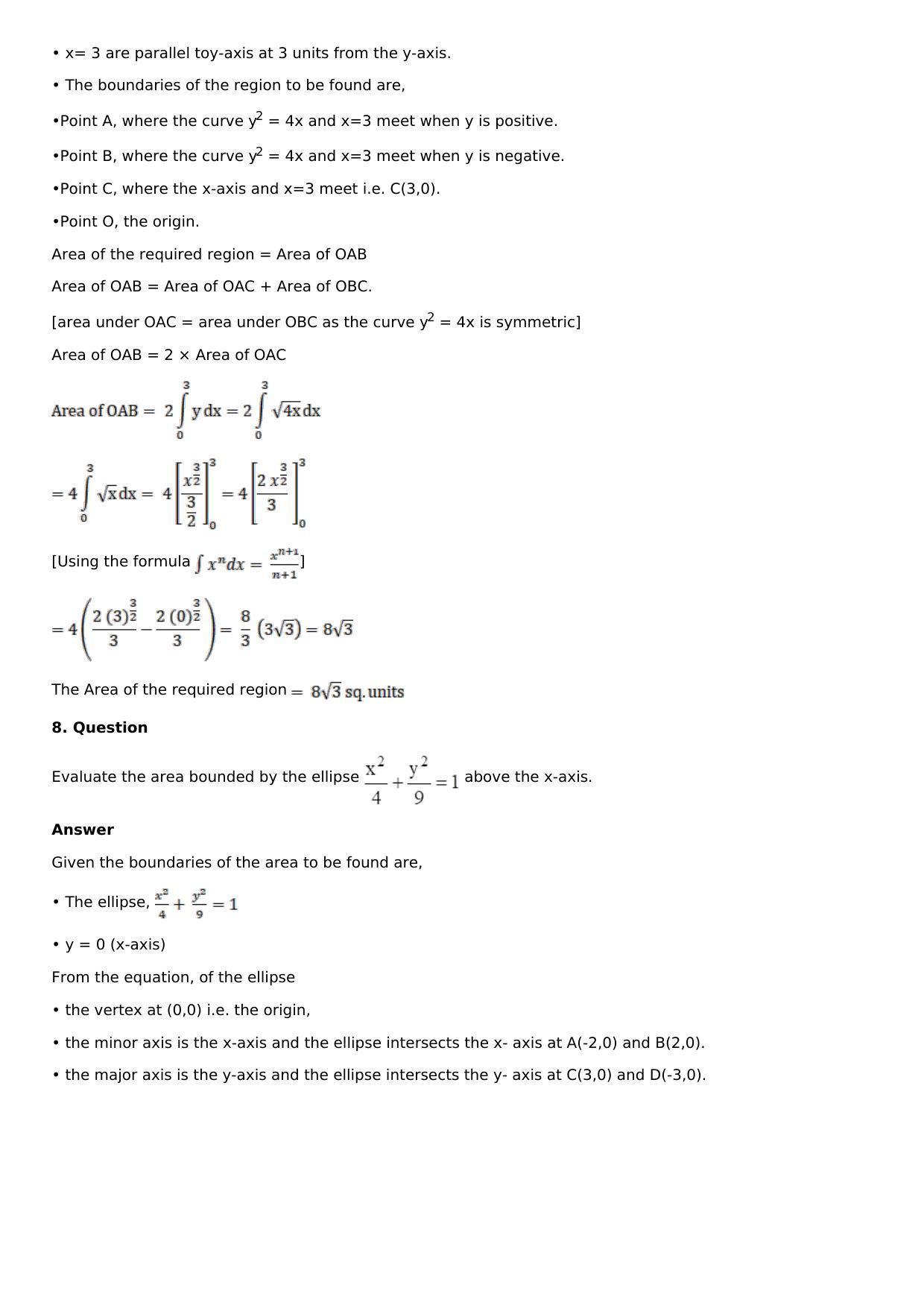 Chapter 17: Area of Bounded Regions Solutions: RS Aggarwal Class 12 Solutions  - Page 8