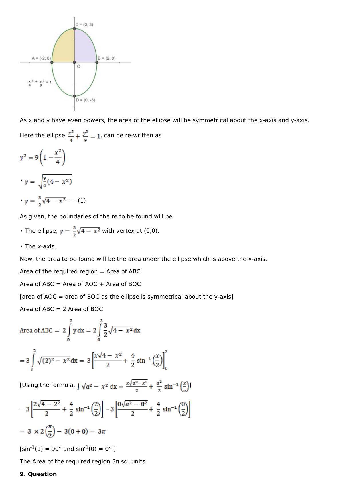 Chapter 17: Area of Bounded Regions Solutions: RS Aggarwal Class 12 Solutions  - Page 9