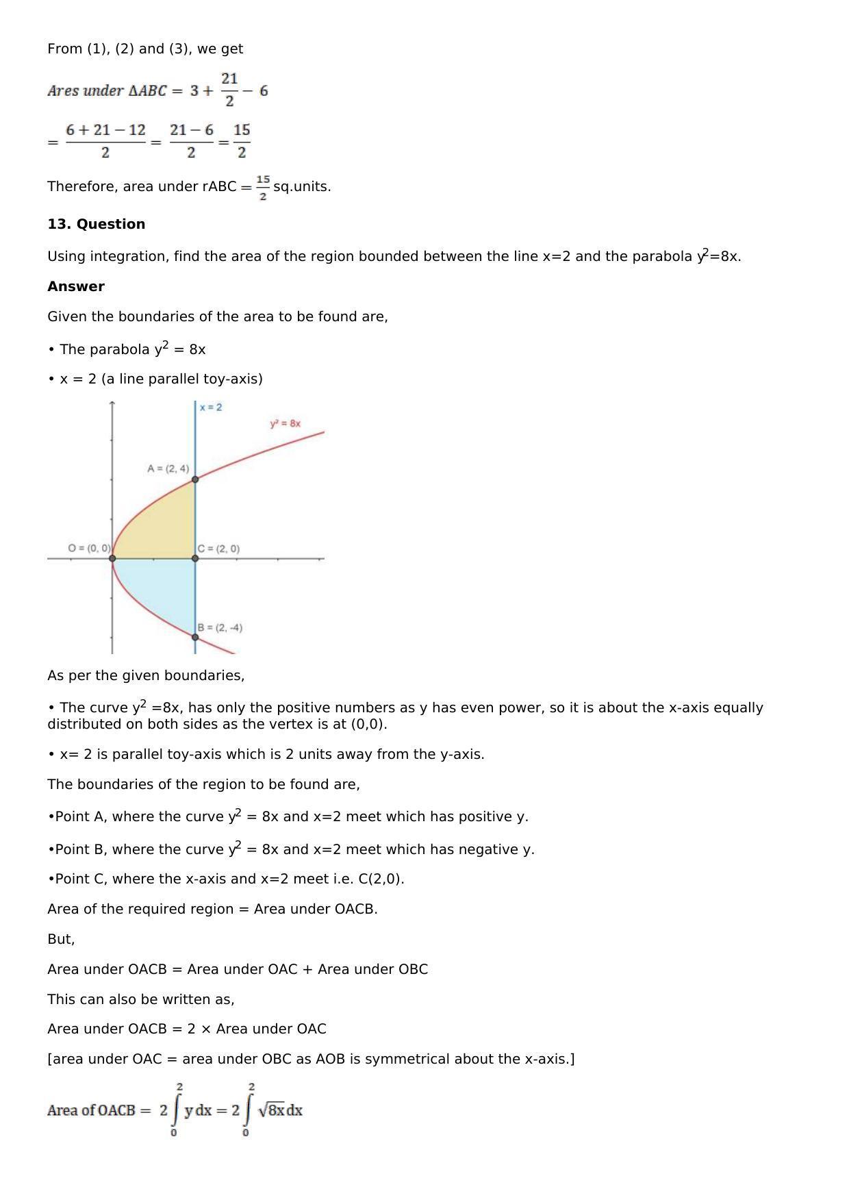 Chapter 17: Area of Bounded Regions Solutions: RS Aggarwal Class 12 Solutions  - Page 19