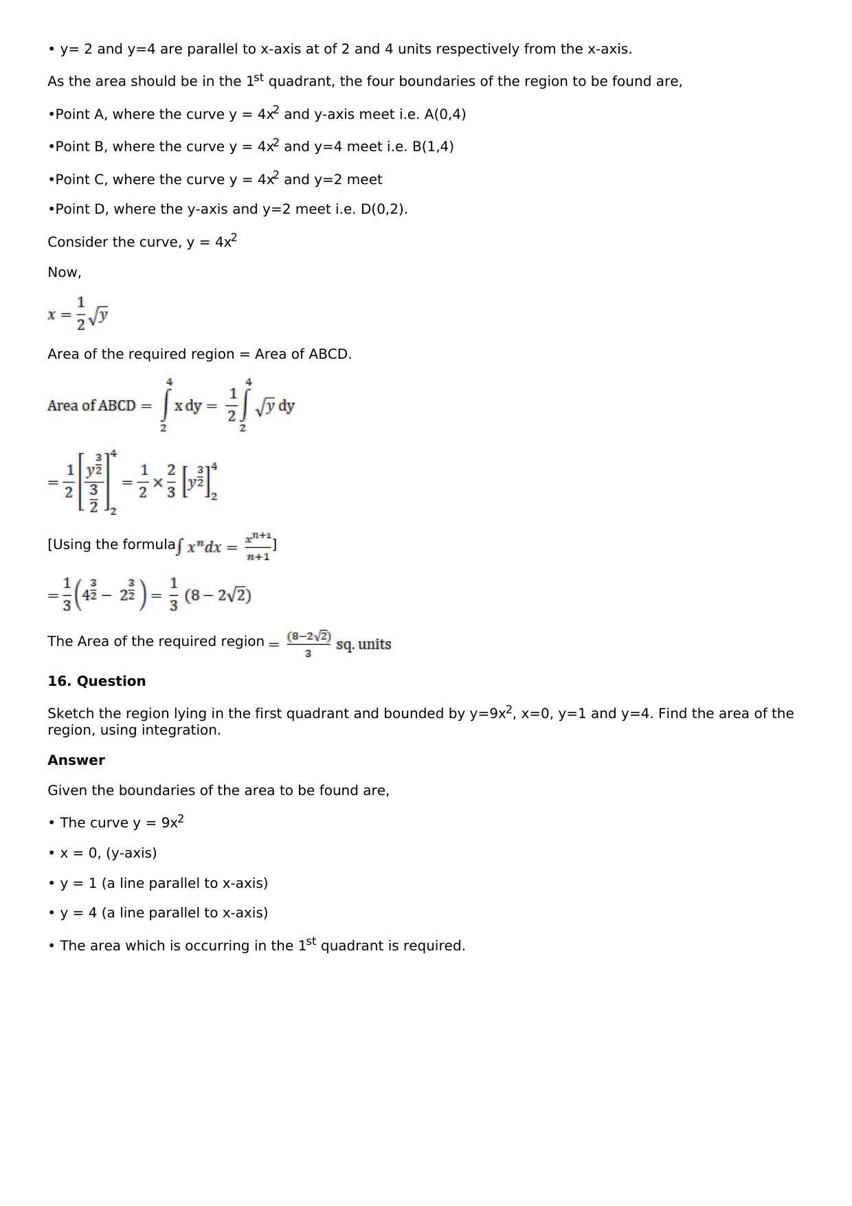 Chapter 17: Area of Bounded Regions Solutions: RS Aggarwal Class 12 Solutions  - Page 22