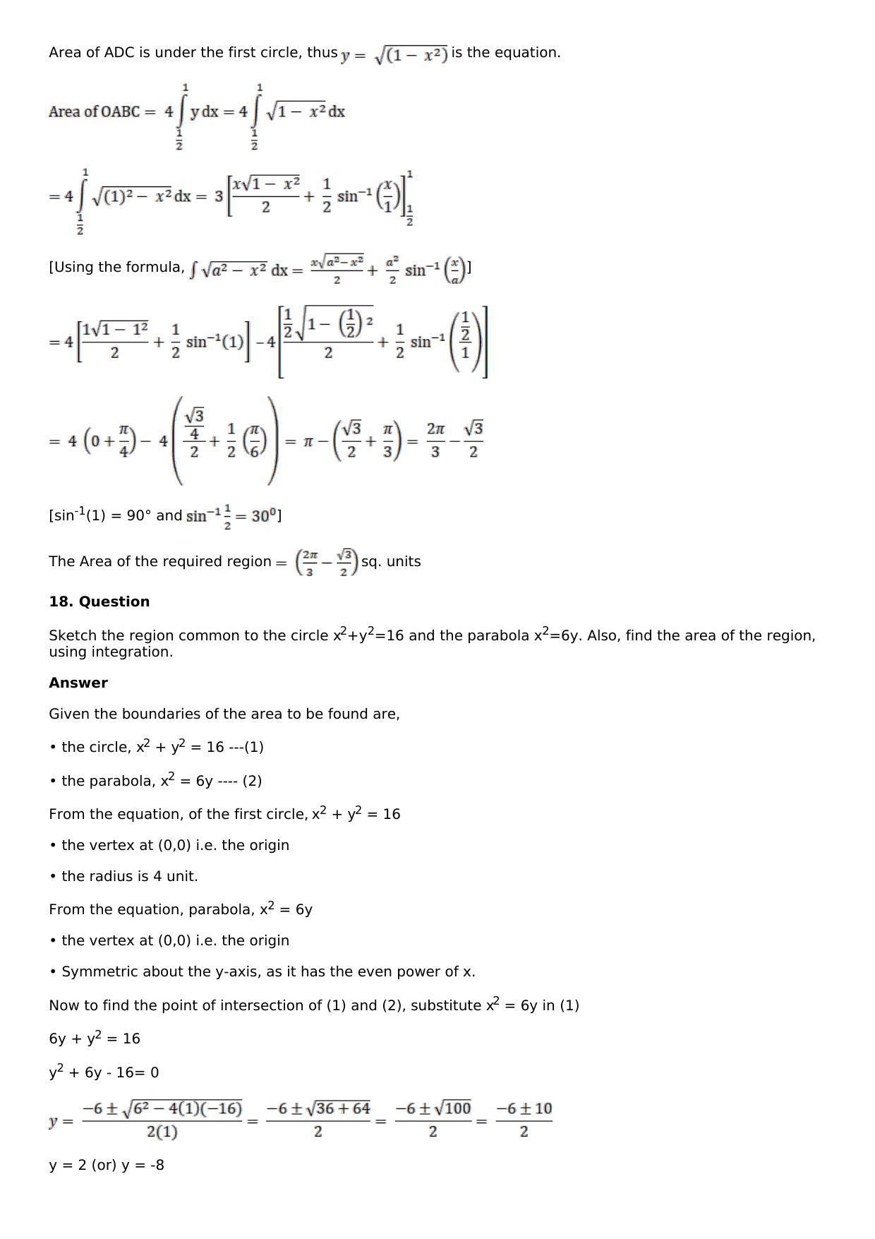 Chapter 17: Area of Bounded Regions Solutions: RS Aggarwal Class 12 Solutions  - Page 25