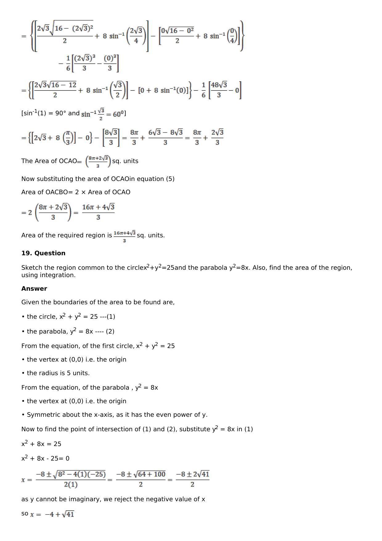 Chapter 17: Area of Bounded Regions Solutions: RS Aggarwal Class 12 Solutions  - Page 27