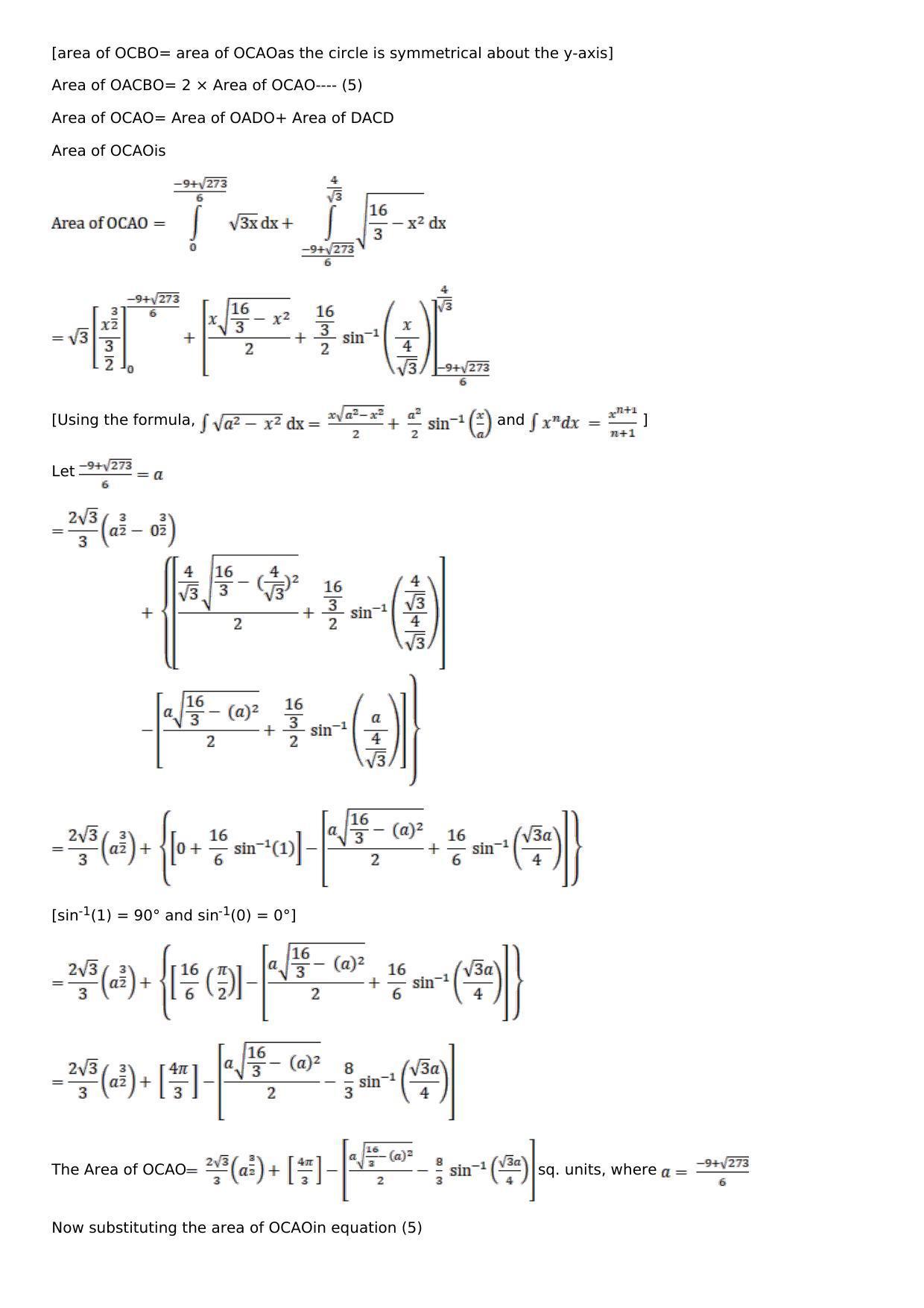 Chapter 17: Area of Bounded Regions Solutions: RS Aggarwal Class 12 Solutions  - Page 31