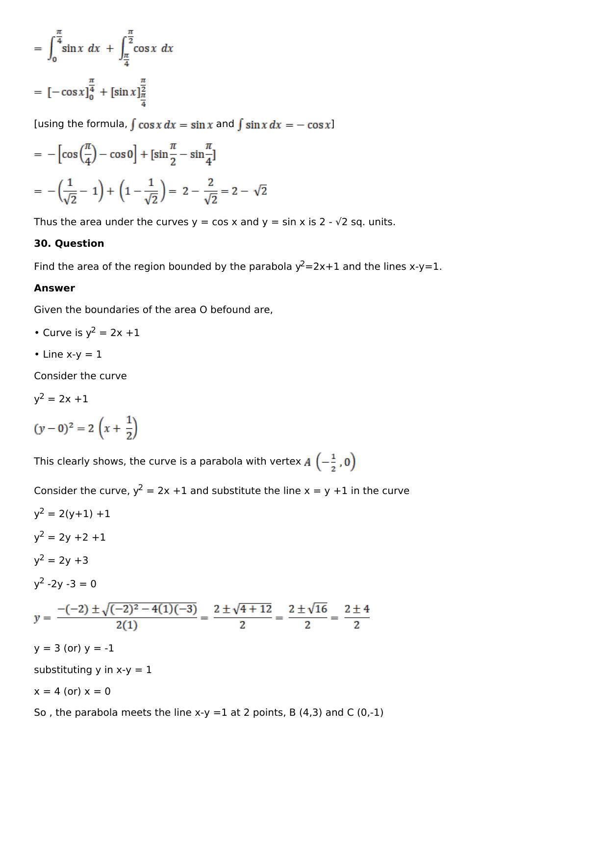 Chapter 17: Area of Bounded Regions Solutions: RS Aggarwal Class 12 Solutions  - Page 47