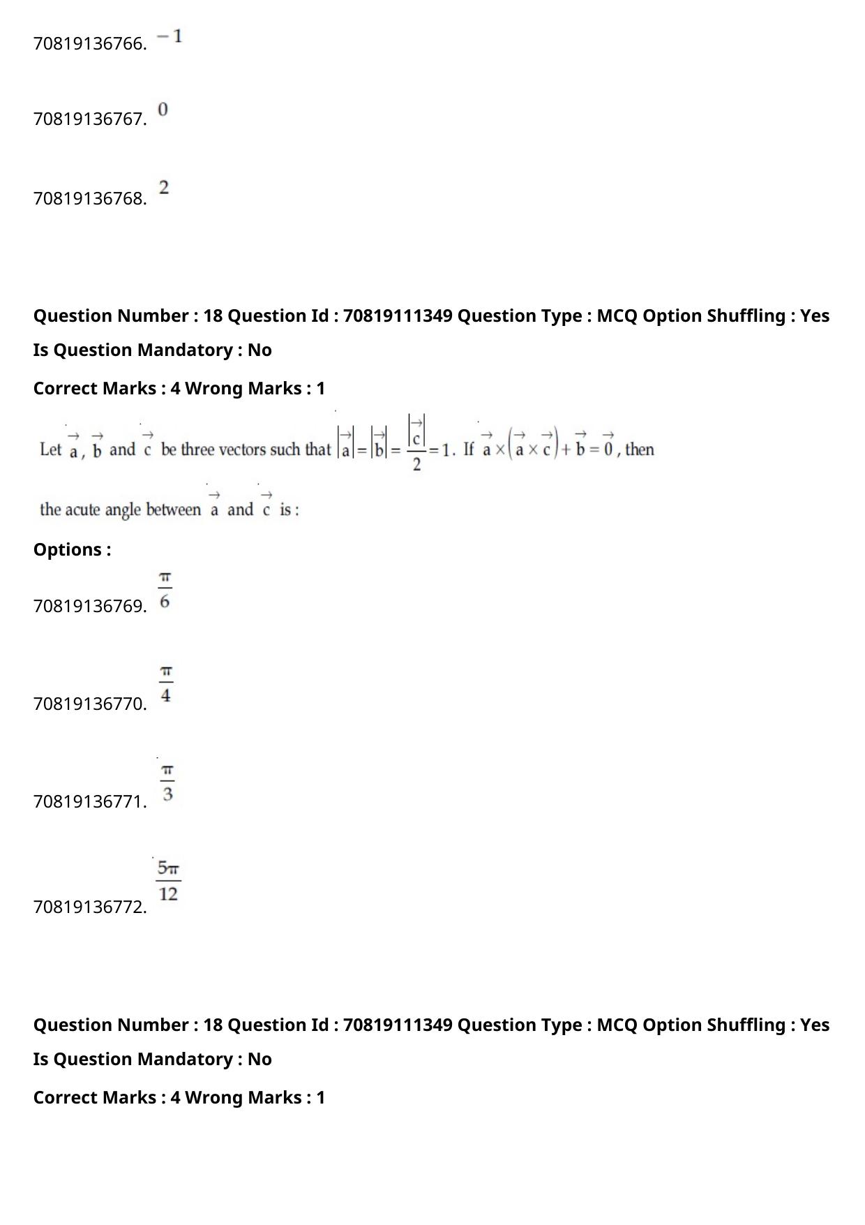 JEE Mains 2021: B.Arch Assamese (Shift 2) 23-02-2021 Question Paper - Page 20