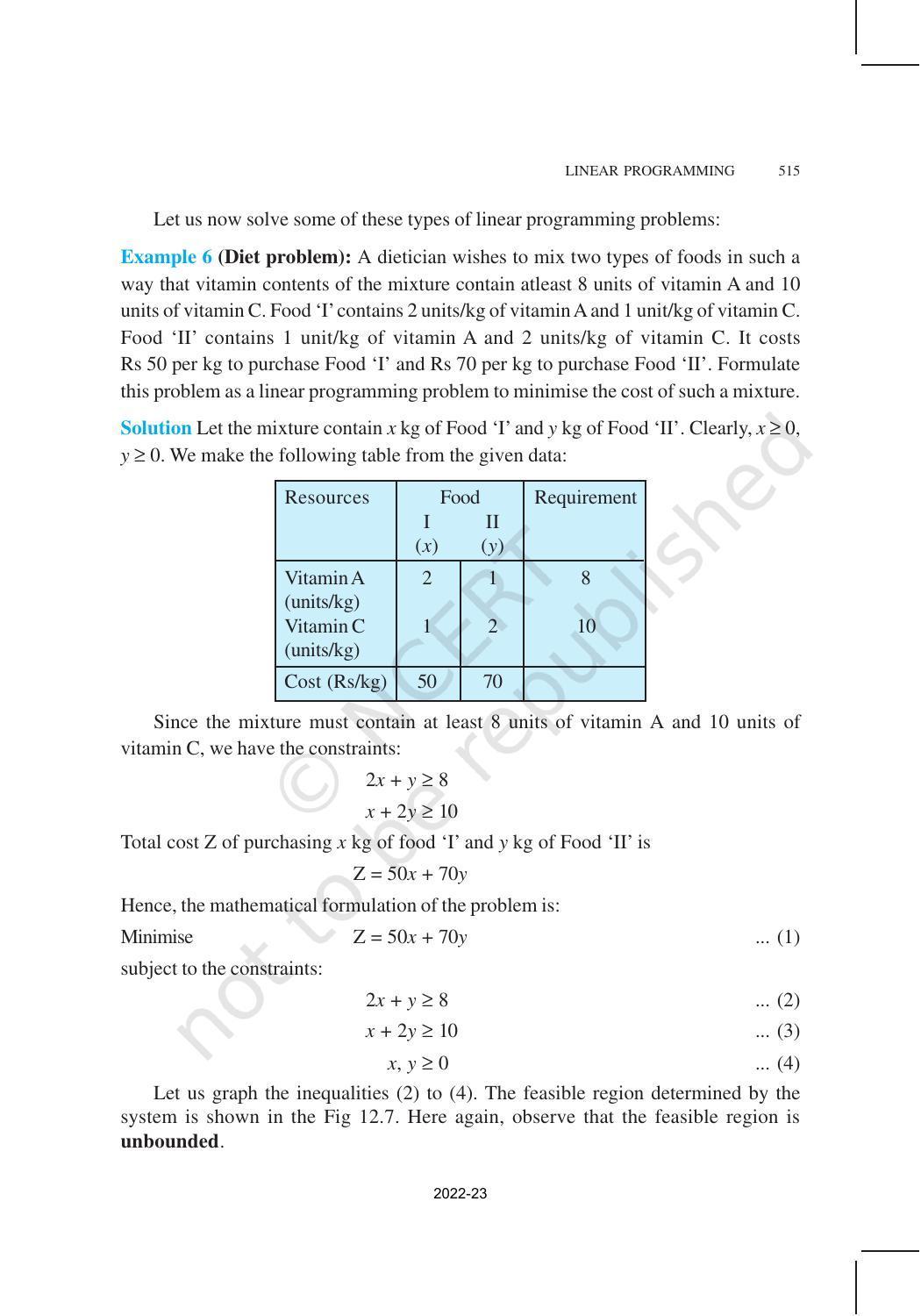 NCERT Book for Class 12 Maths Chapter 12 Linear Programming - Page 12