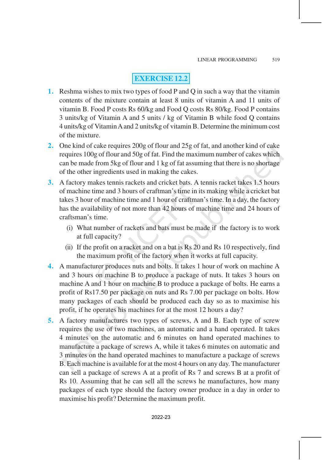 NCERT Book for Class 12 Maths Chapter 12 Linear Programming - Page 16
