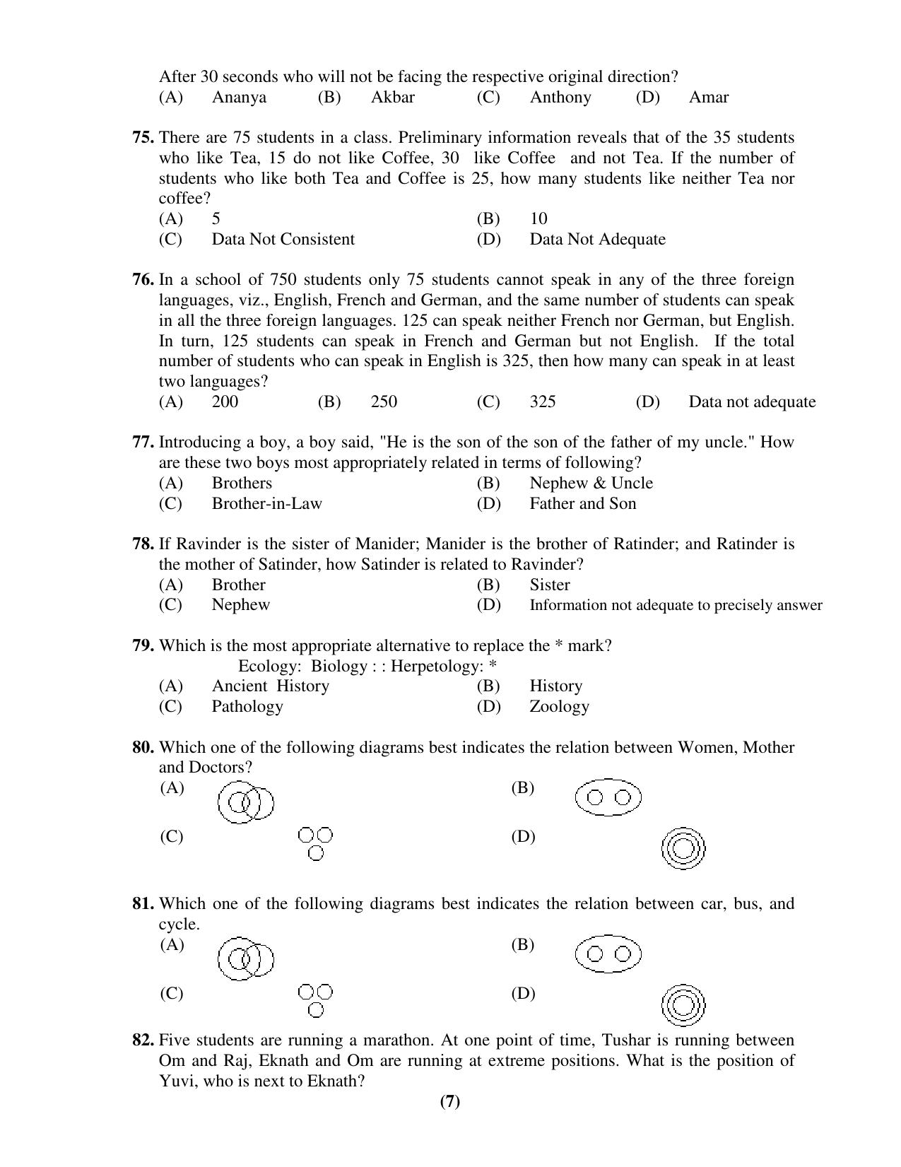Chandigarh B.Ed 2019 Question Paper - Set A - Page 7