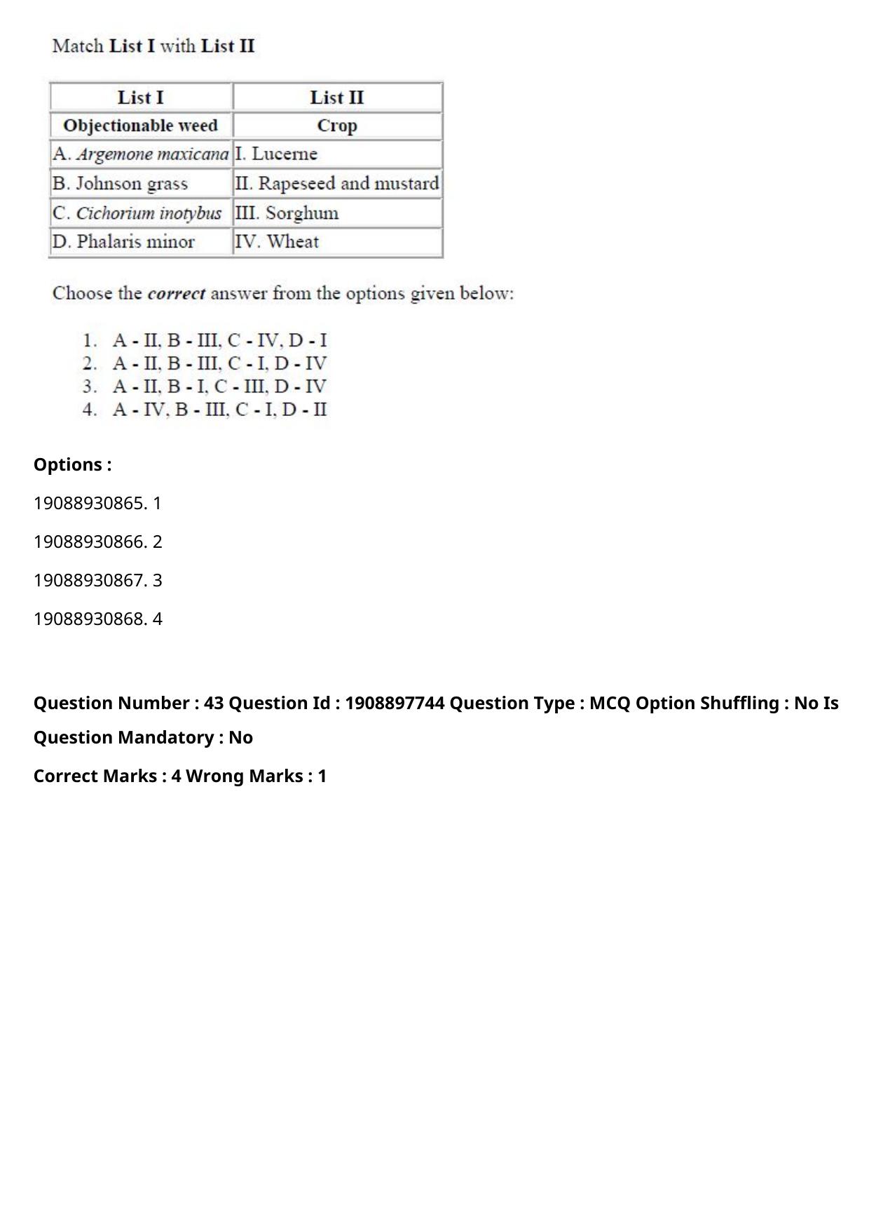 ICAR AIEEA PG 2021 PLANT SCIENCES Question Paper - Page 30
