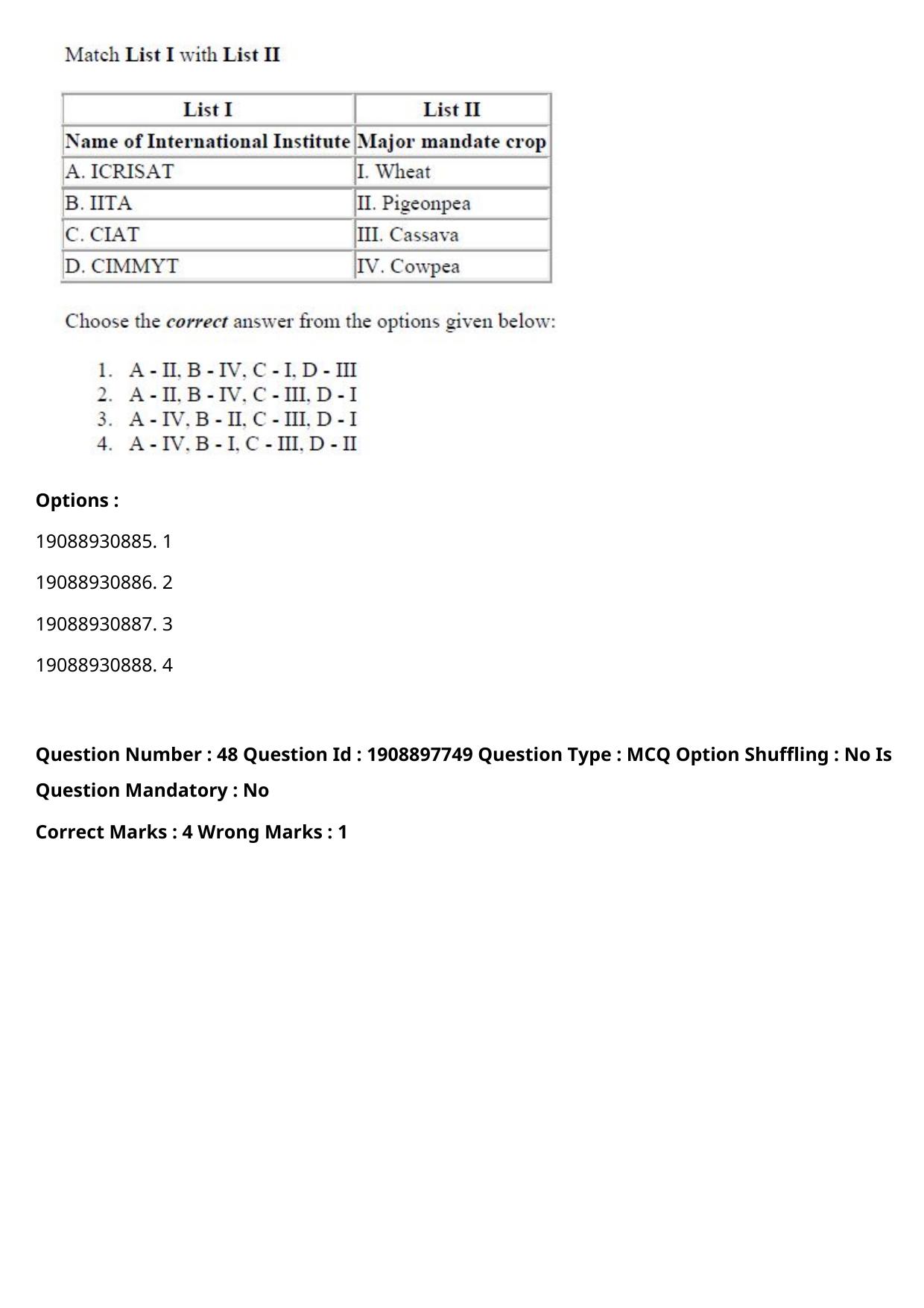 ICAR AIEEA PG 2021 PLANT SCIENCES Question Paper - Page 35