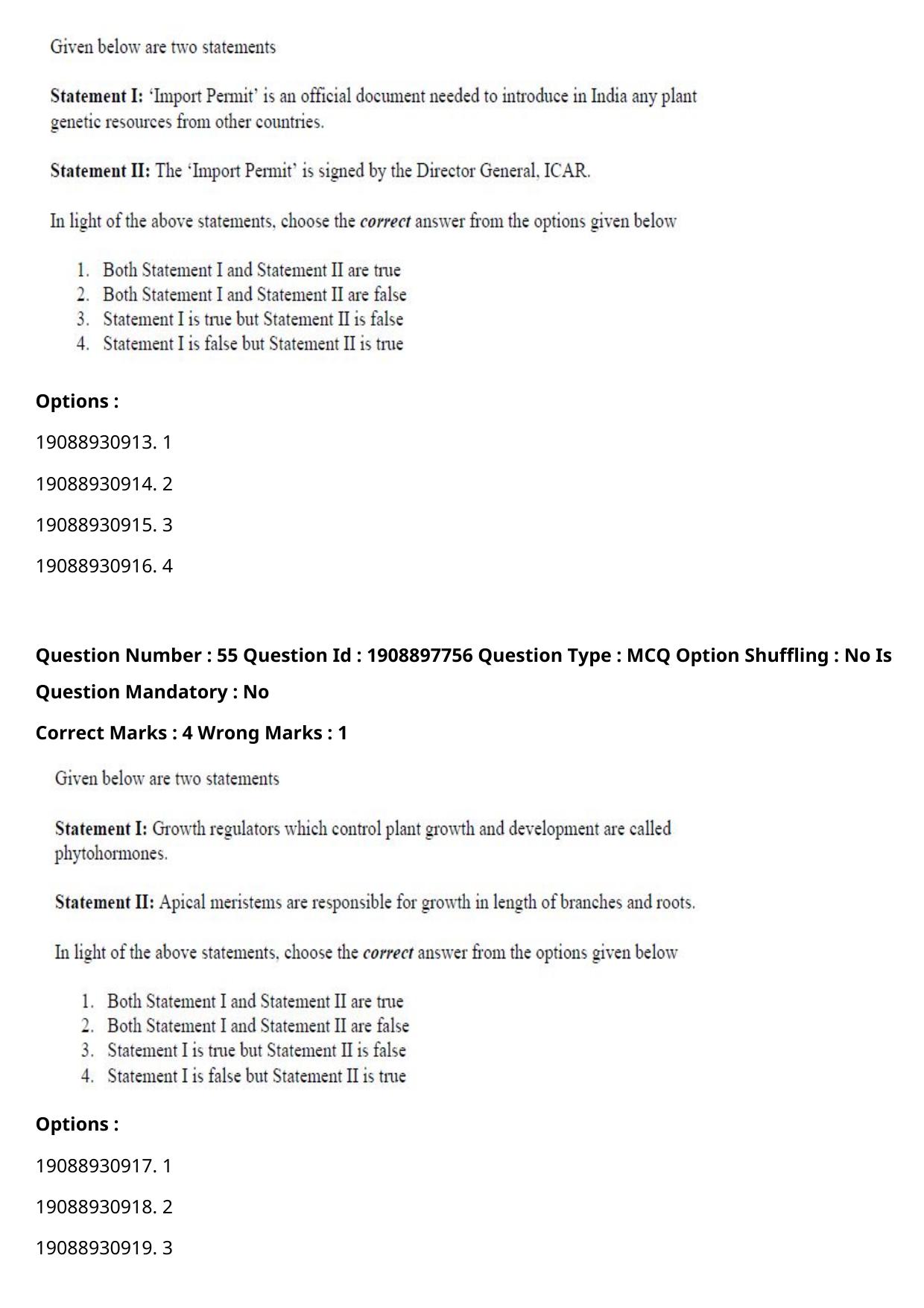 ICAR AIEEA PG 2021 PLANT SCIENCES Question Paper - Page 39