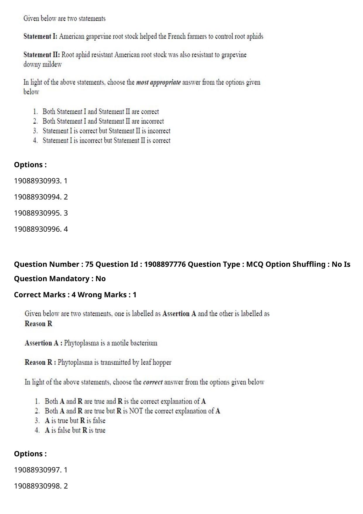 ICAR AIEEA PG 2021 PLANT SCIENCES Question Paper - Page 53