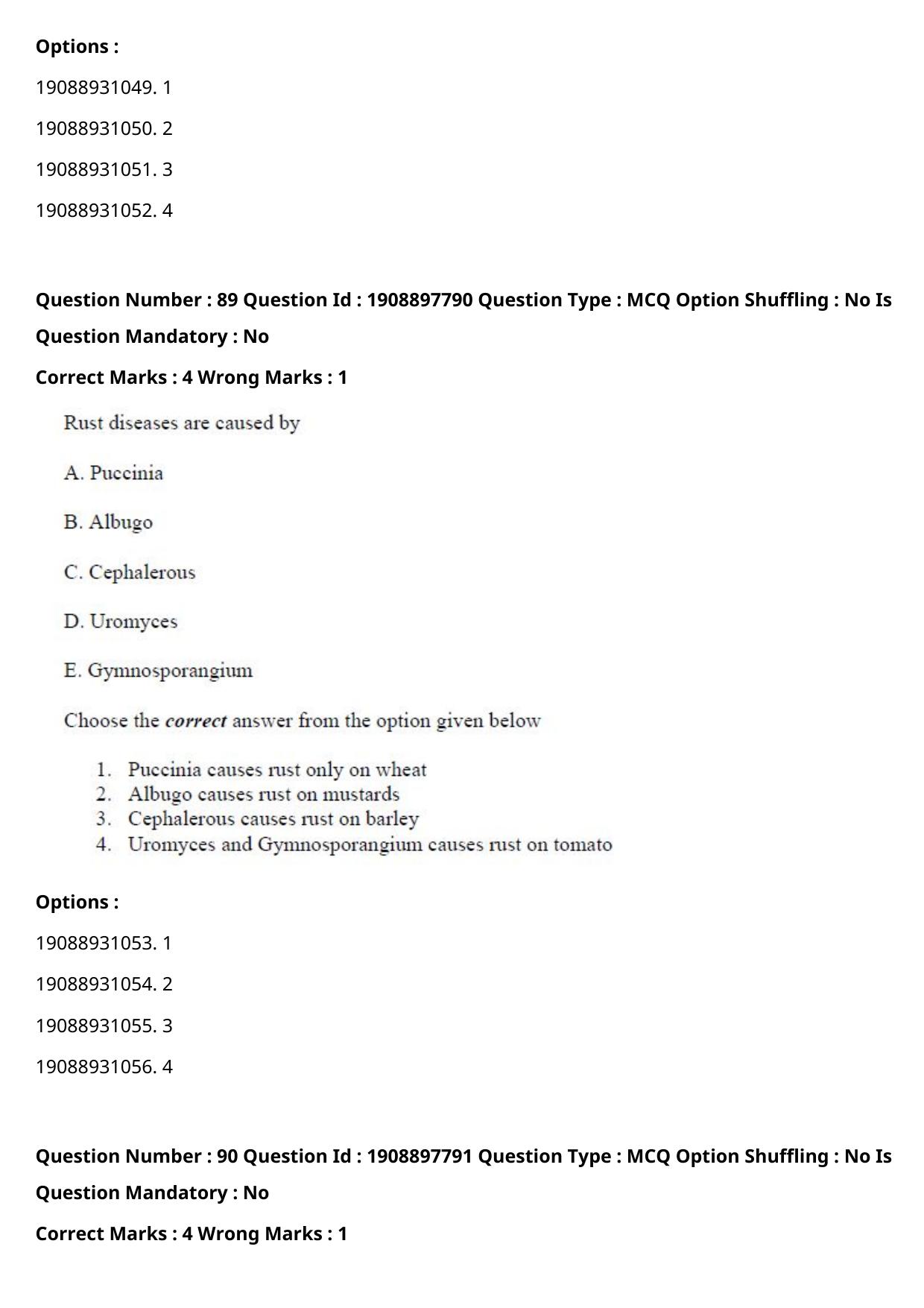 ICAR AIEEA PG 2021 PLANT SCIENCES Question Paper - Page 62