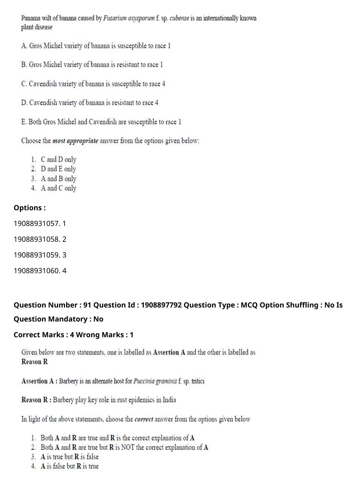 ICAR AIEEA PG 2021 PLANT SCIENCES Question Paper - Page 63