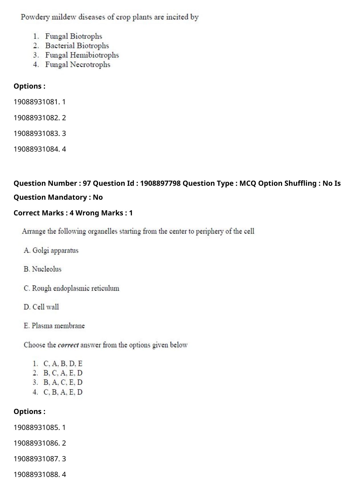 ICAR AIEEA PG 2021 PLANT SCIENCES Question Paper - Page 67