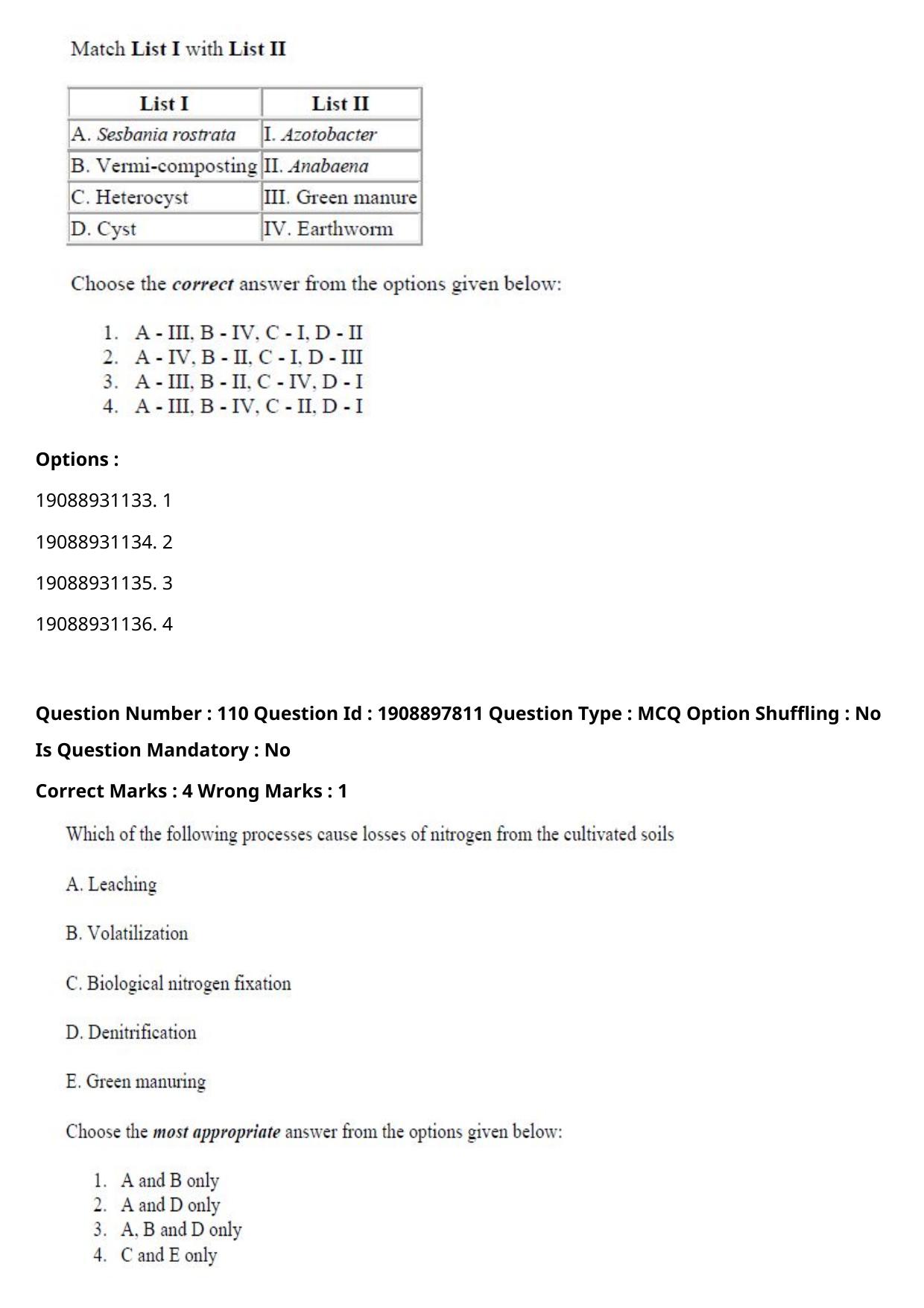 ICAR AIEEA PG 2021 PLANT SCIENCES Question Paper - Page 76