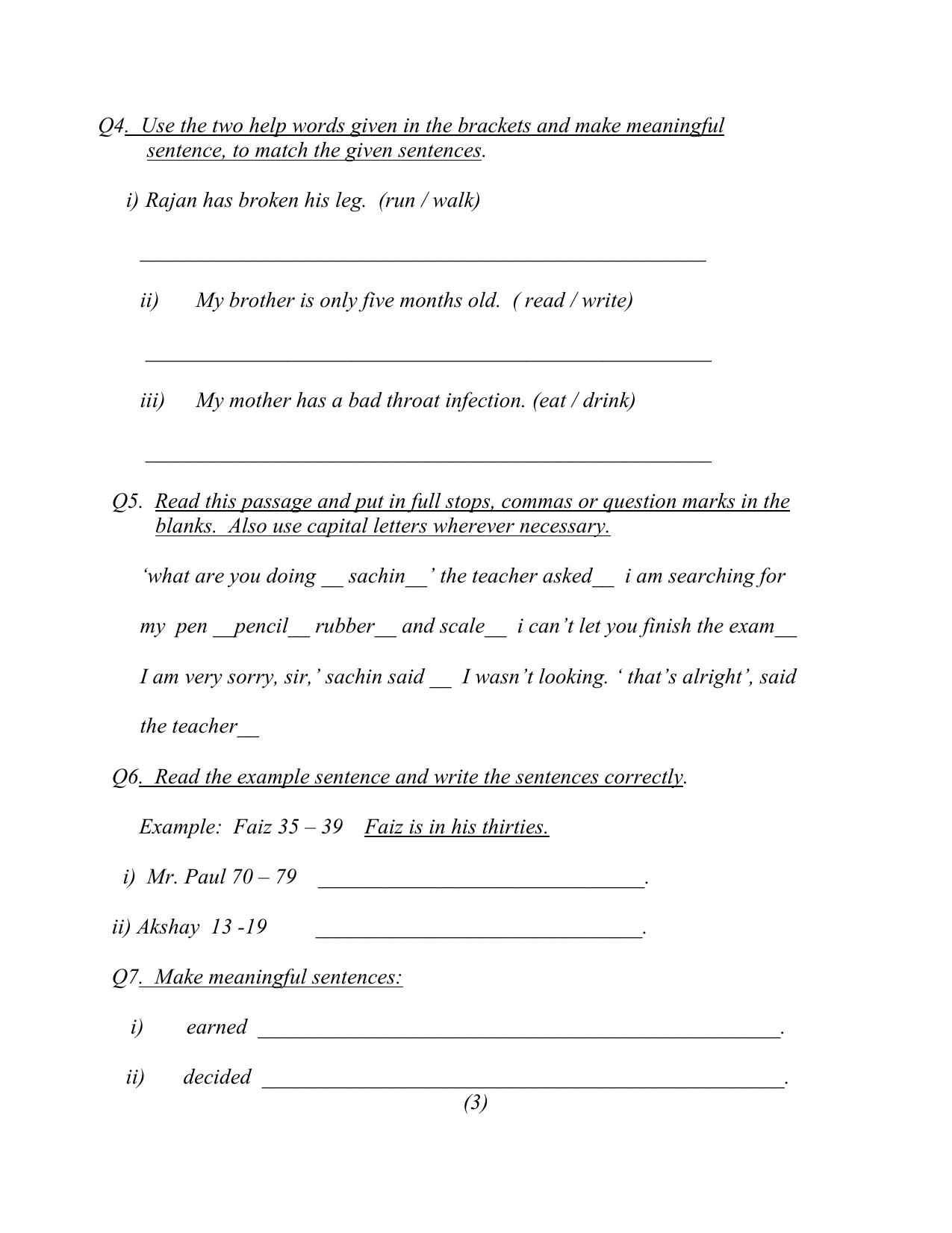 Worksheet for Class 4 English Assignment 136 A MotherGÇOs Love - Page 2