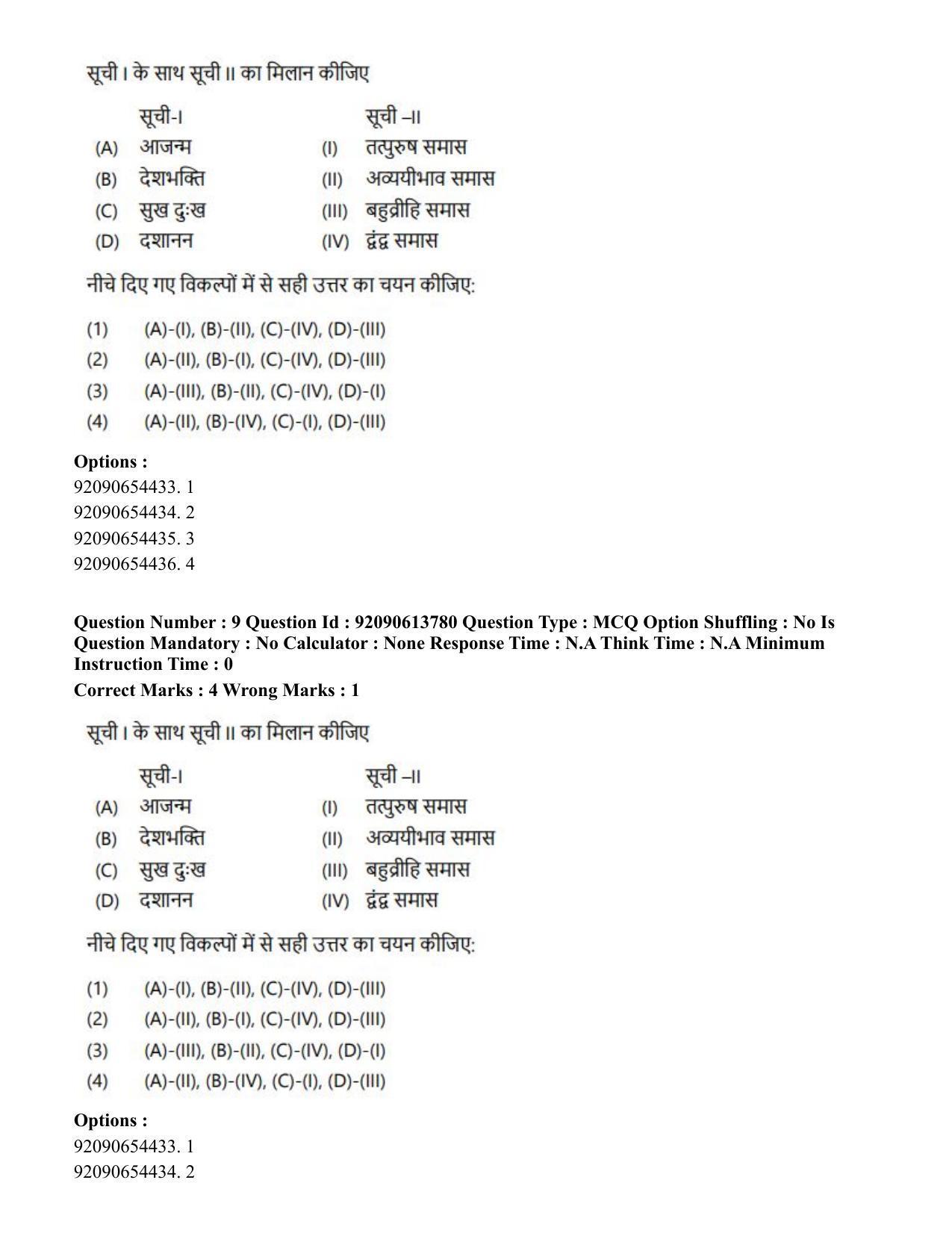 CUET PG 2023: ACQP25 – Vyakaran (BHU)(Hin)-Shift 2 (12-06-2023) Question Paper - Page 13