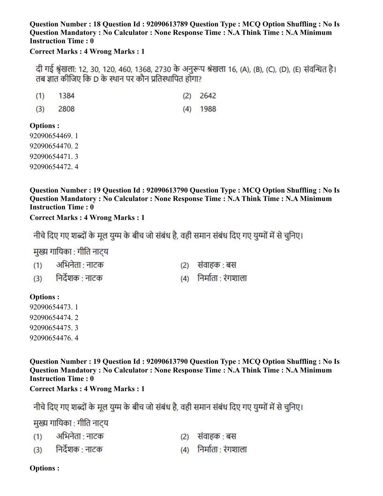CUET PG 2023: ACQP25 – Vyakaran (BHU)(Hin)-Shift 2 (12-06-2023) Question Paper - Page 26