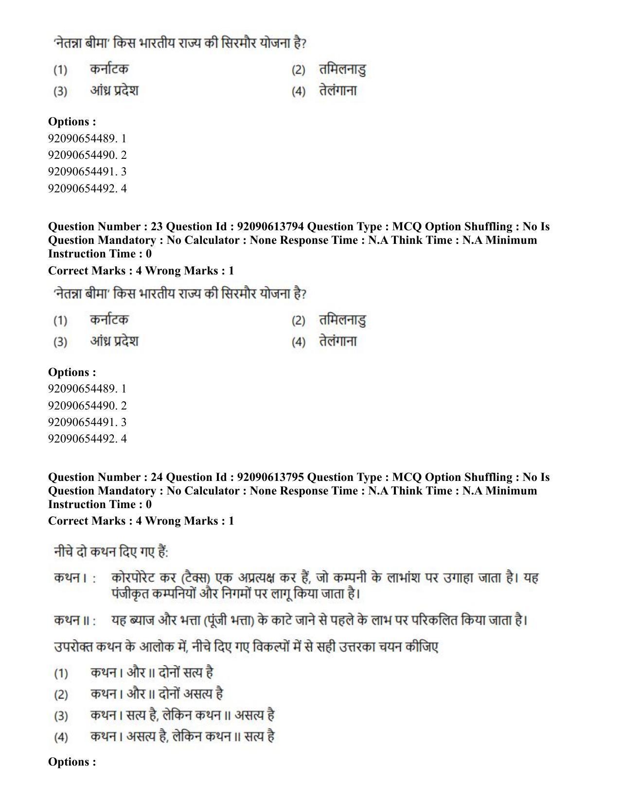 CUET PG 2023: ACQP25 – Vyakaran (BHU)(Hin)-Shift 2 (12-06-2023) Question Paper - Page 33
