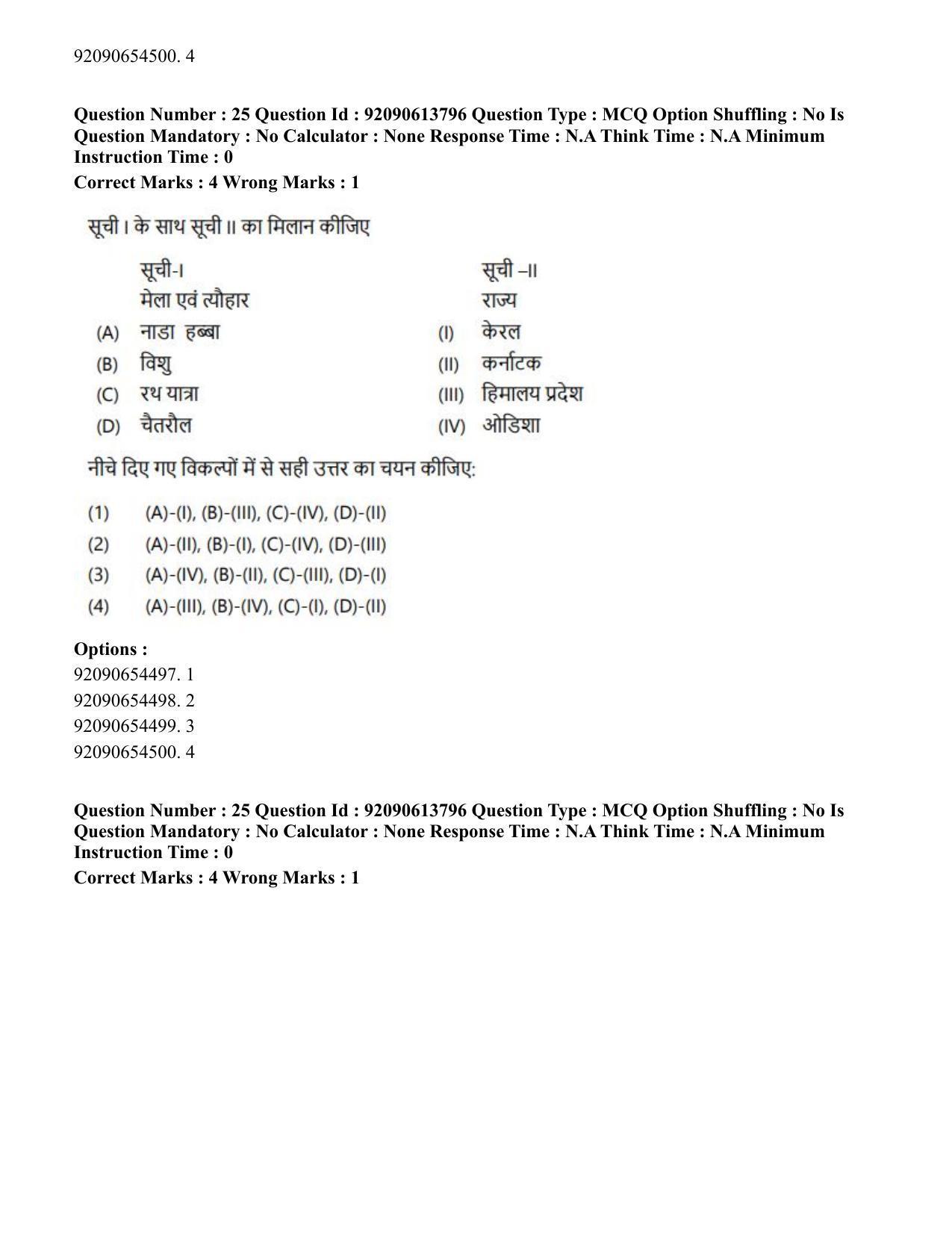 CUET PG 2023: ACQP25 – Vyakaran (BHU)(Hin)-Shift 2 (12-06-2023) Question Paper - Page 36