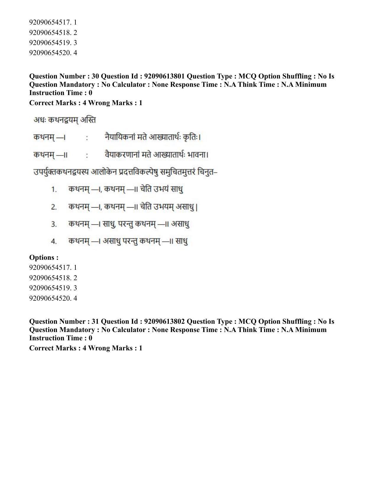 CUET PG 2023: ACQP25 – Vyakaran (BHU)(Hin)-Shift 2 (12-06-2023) Question Paper - Page 45