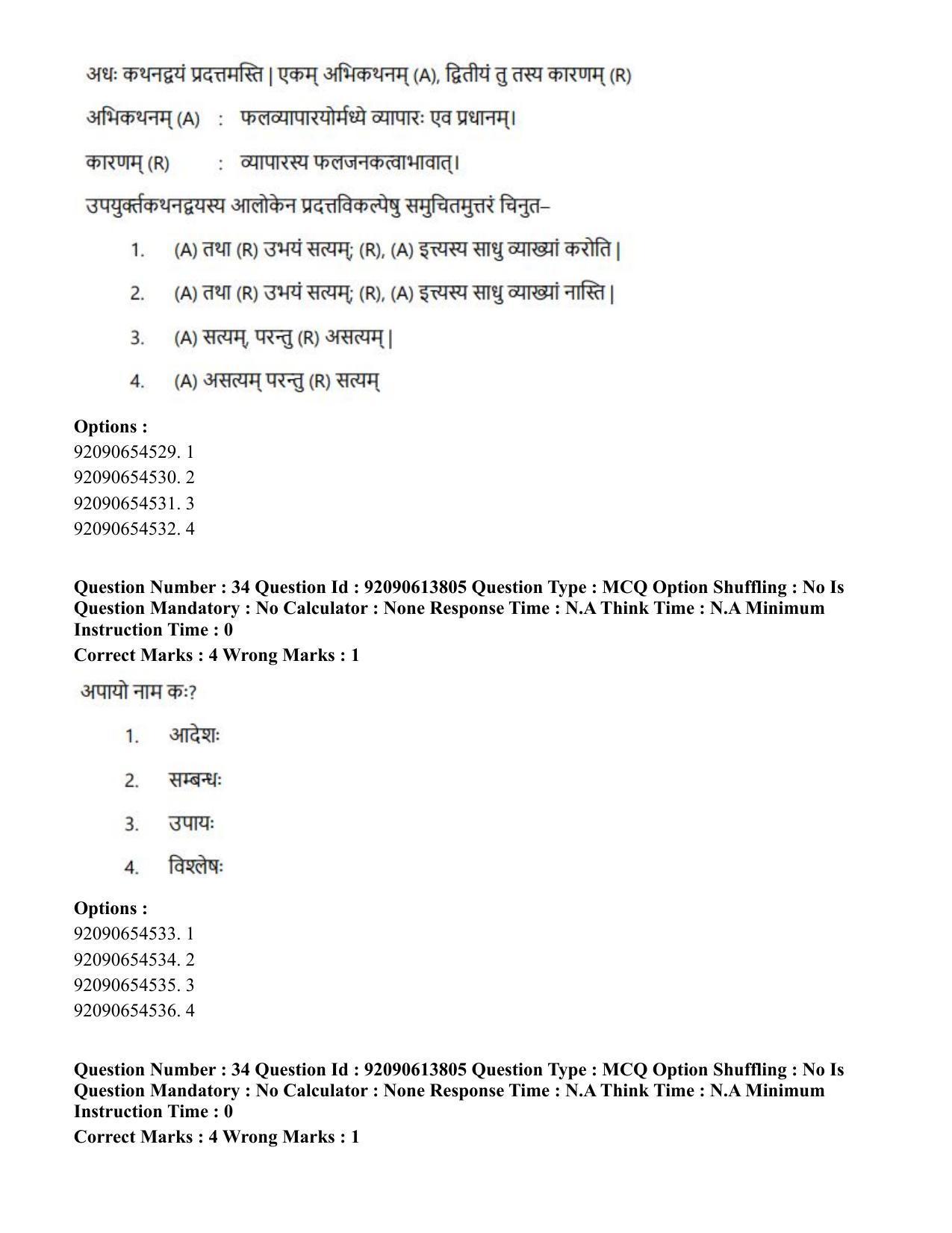 CUET PG 2023: ACQP25 – Vyakaran (BHU)(Hin)-Shift 2 (12-06-2023) Question Paper - Page 53
