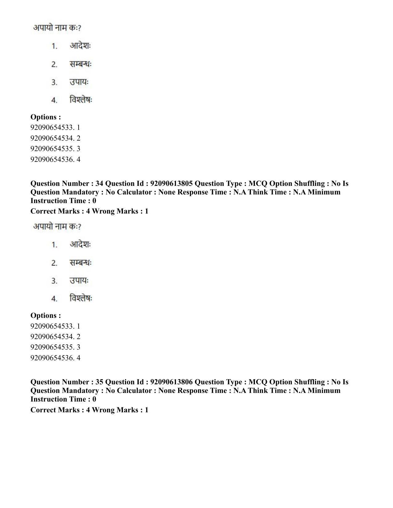 CUET PG 2023: ACQP25 – Vyakaran (BHU)(Hin)-Shift 2 (12-06-2023) Question Paper - Page 54