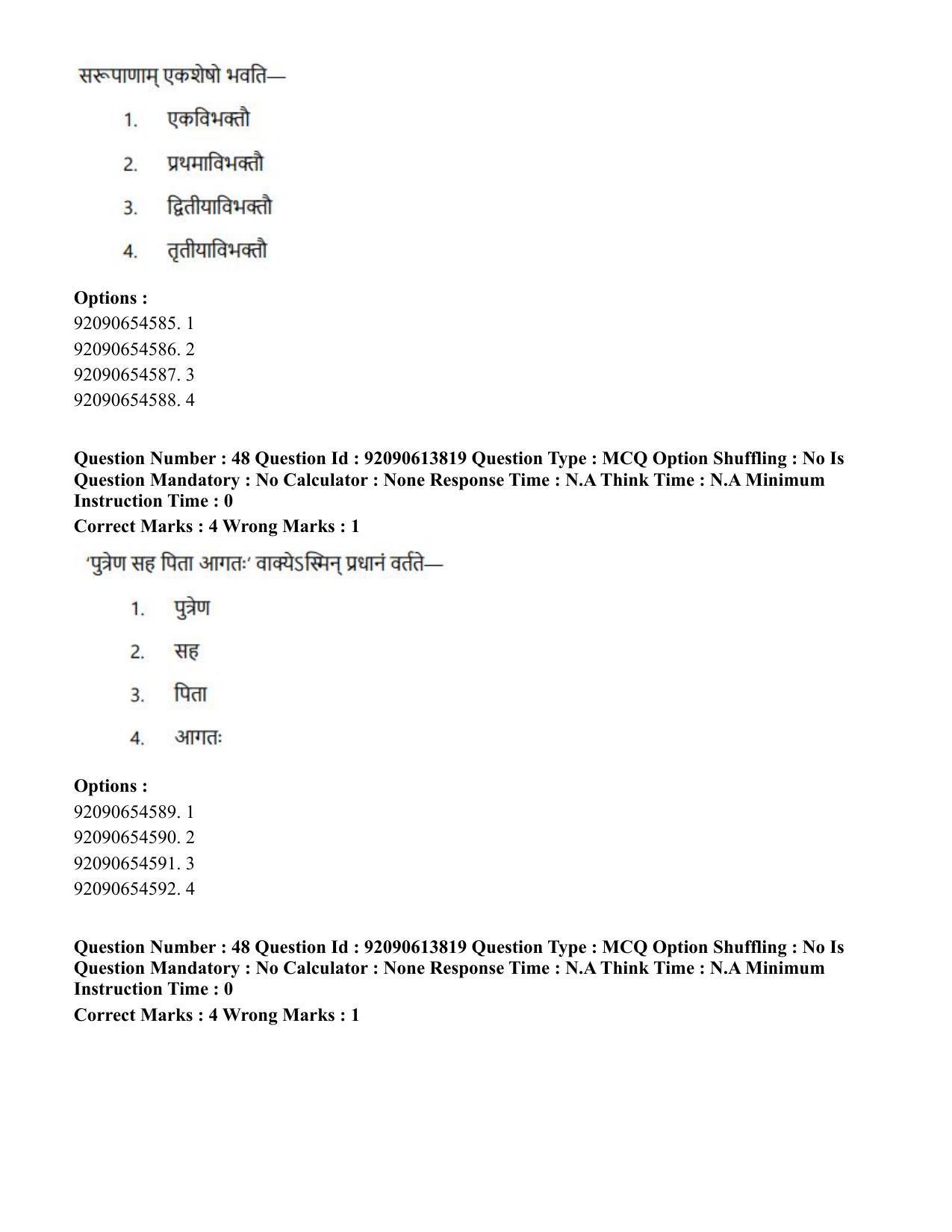 CUET PG 2023: ACQP25 – Vyakaran (BHU)(Hin)-Shift 2 (12-06-2023) Question Paper - Page 74