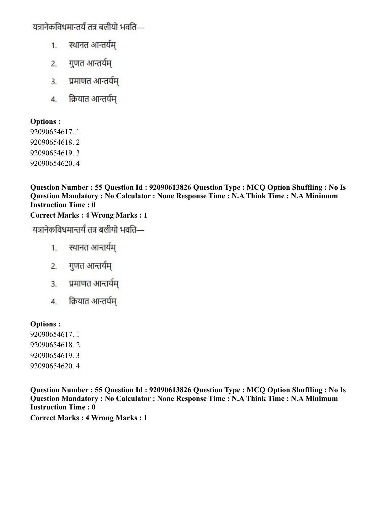 CUET PG 2023: ACQP25 – Vyakaran (BHU)(Hin)-Shift 2 (12-06-2023) Question Paper - Page 85