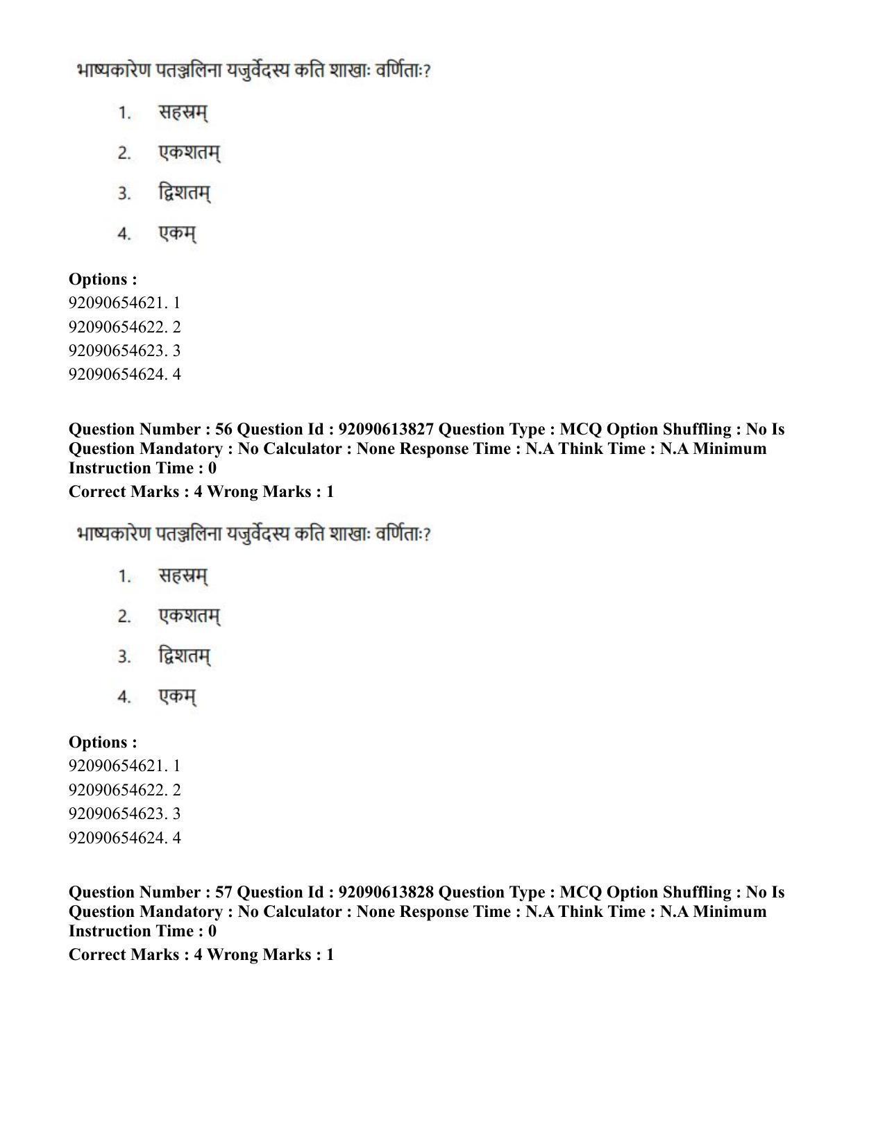 CUET PG 2023: ACQP25 – Vyakaran (BHU)(Hin)-Shift 2 (12-06-2023) Question Paper - Page 87