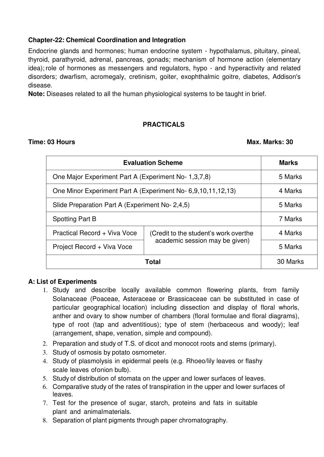 CBSE Class 11 & 12 Biology Syllabus - Page 4