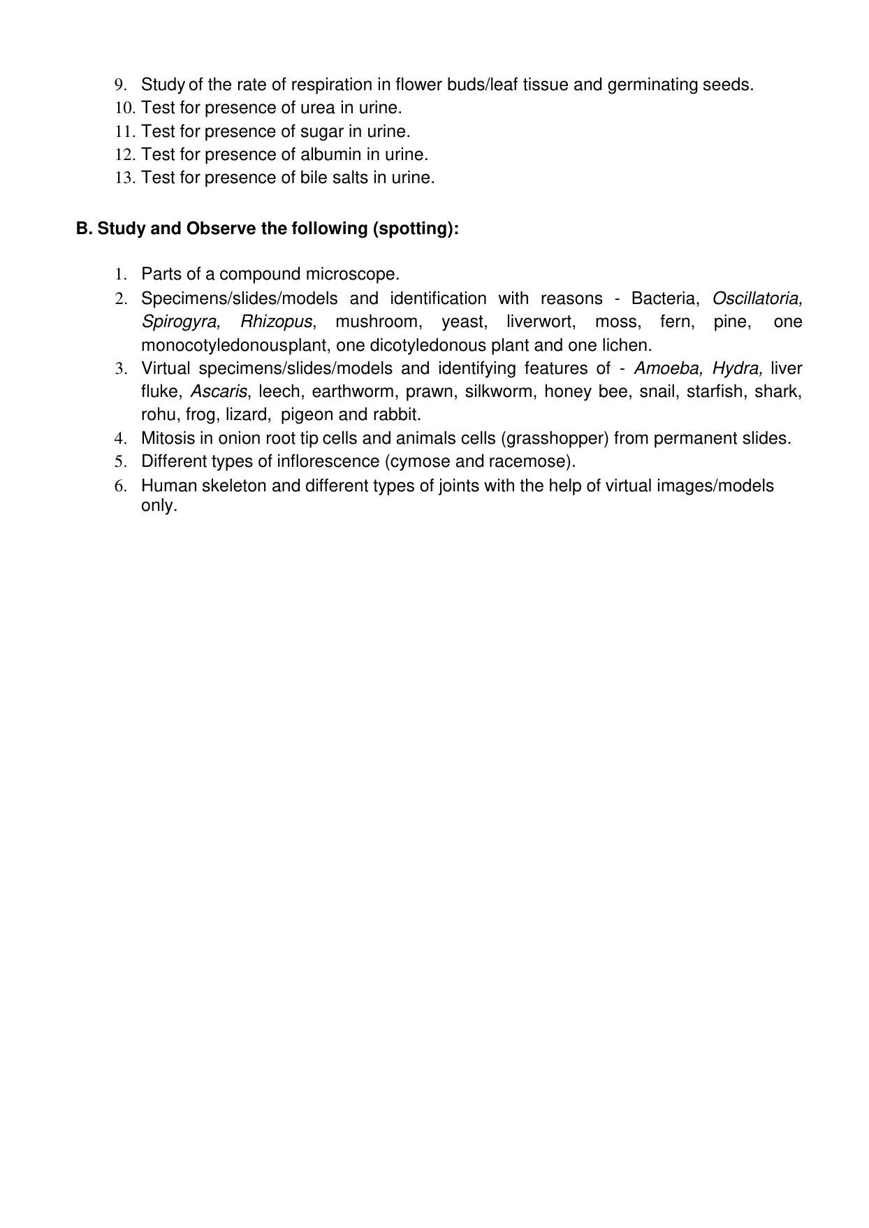 CBSE Class 11 & 12 Biology Syllabus - Page 5