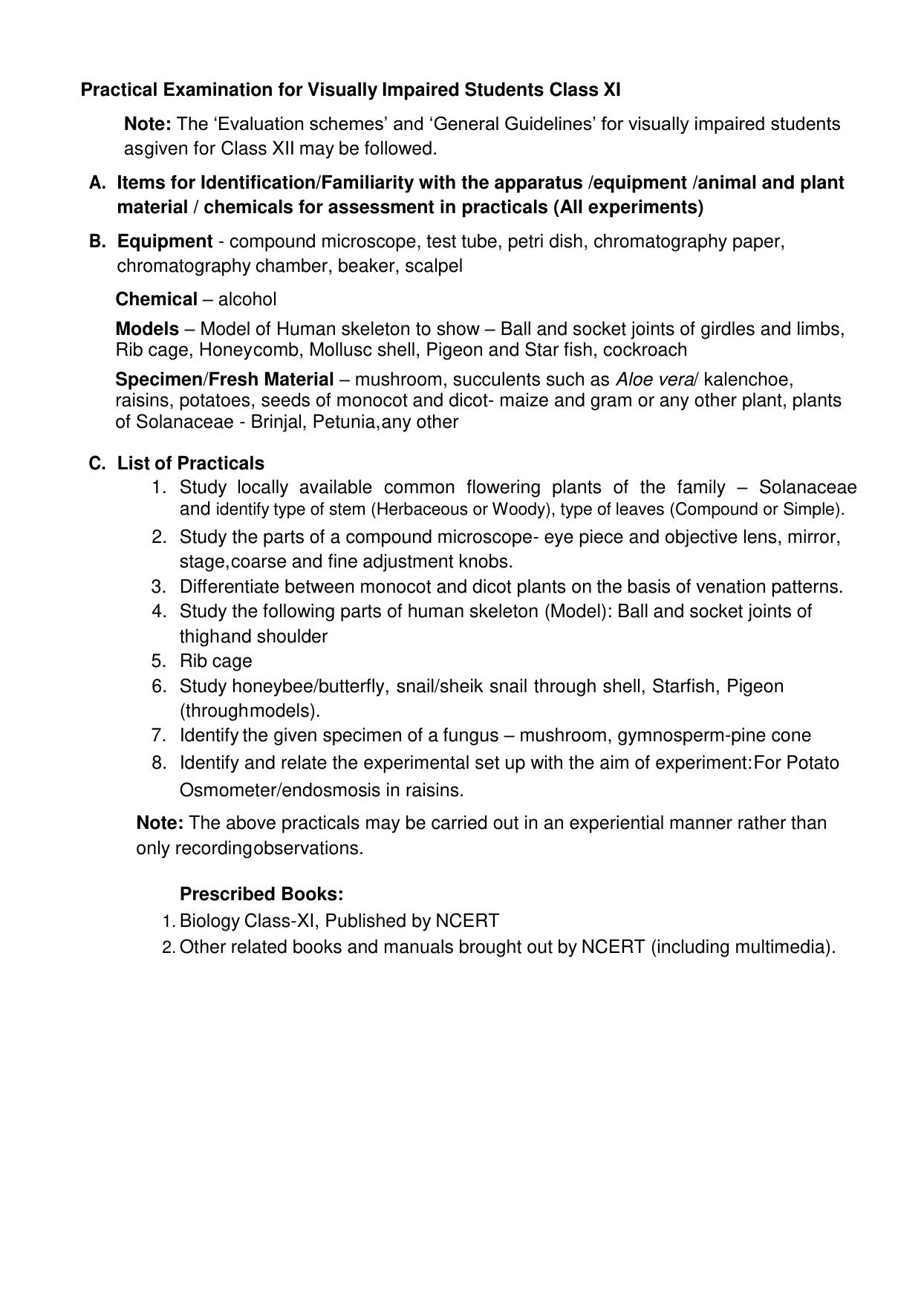 CBSE Class 11 & 12 Biology Syllabus - Page 6