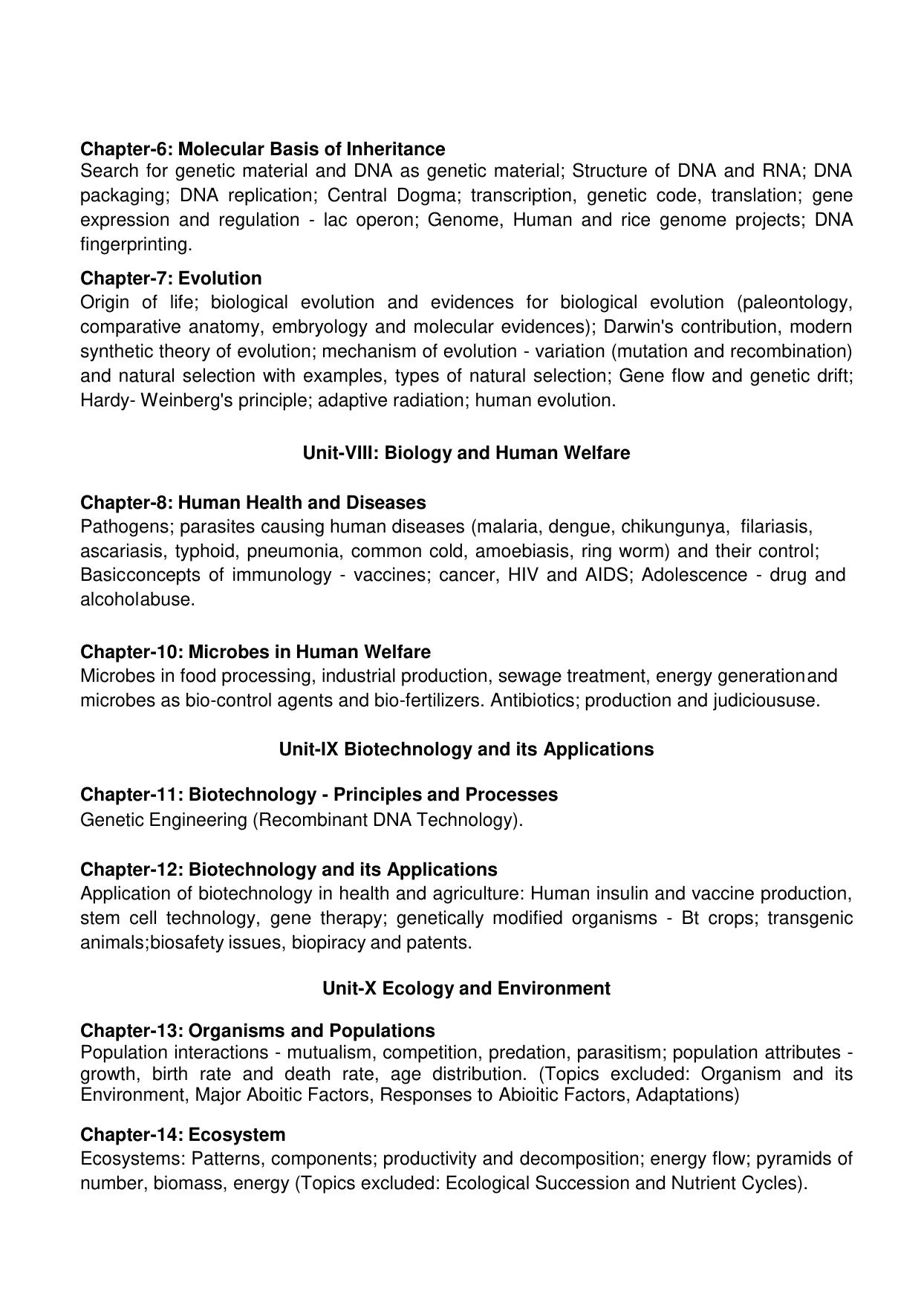 CBSE Class 11 & 12 Biology Syllabus - Page 8