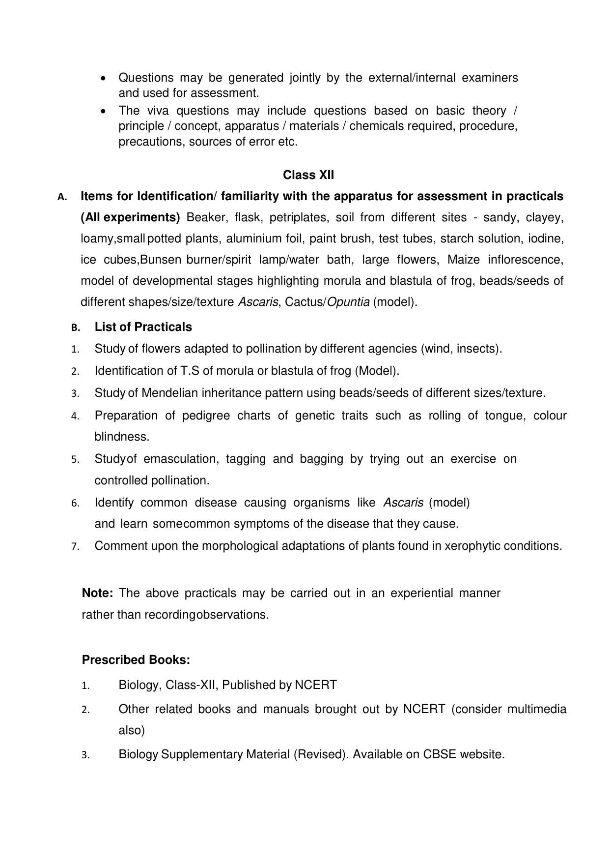 CBSE Class 11 & 12 Biology Syllabus - Page 11
