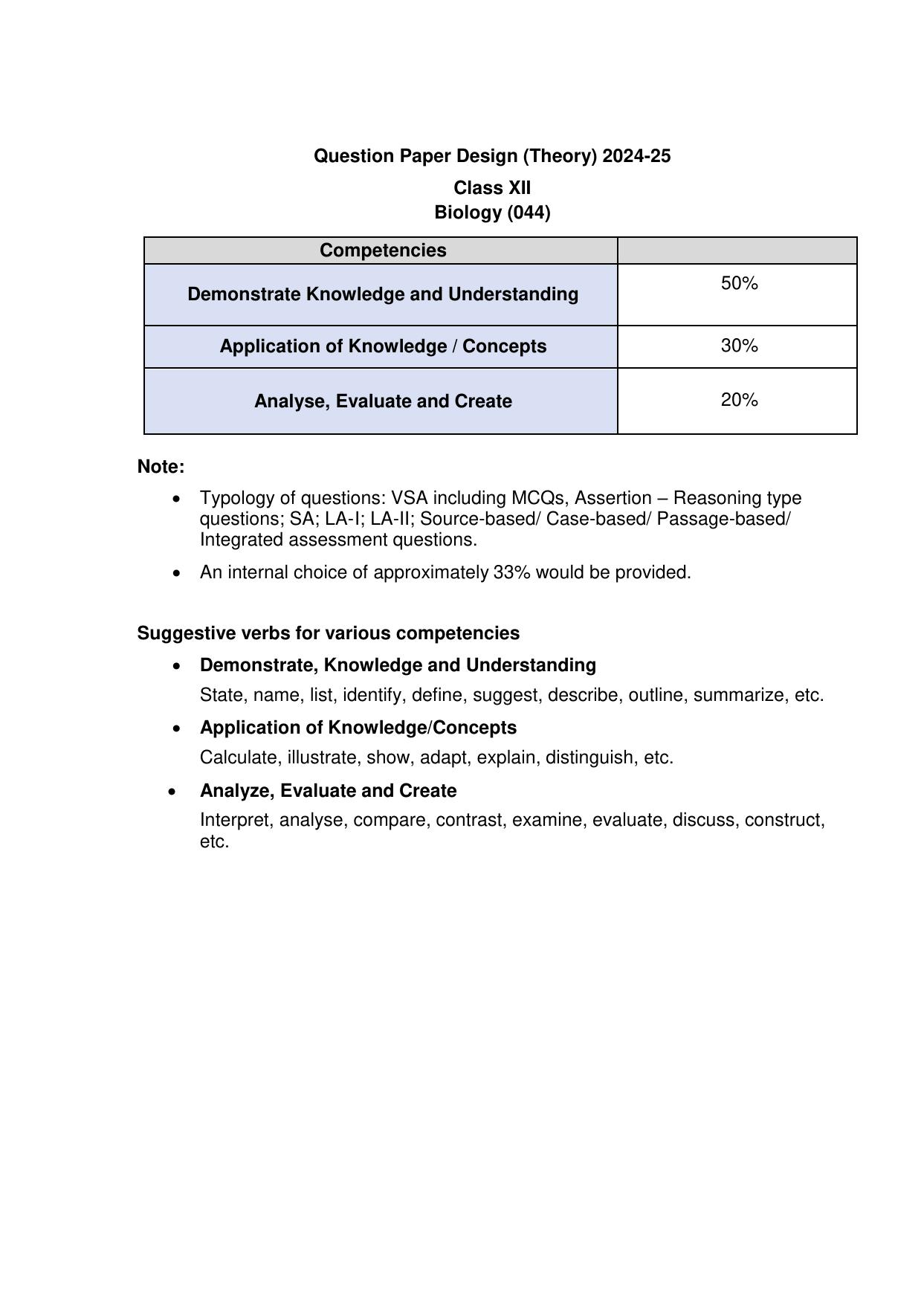 CBSE Class 11 & 12 Biology Syllabus - Page 12