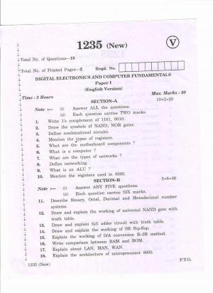 AP Inter 2nd Year Vocational Question Paper March - 2020 - Domestic Appliances Re-Winding - II (new)
