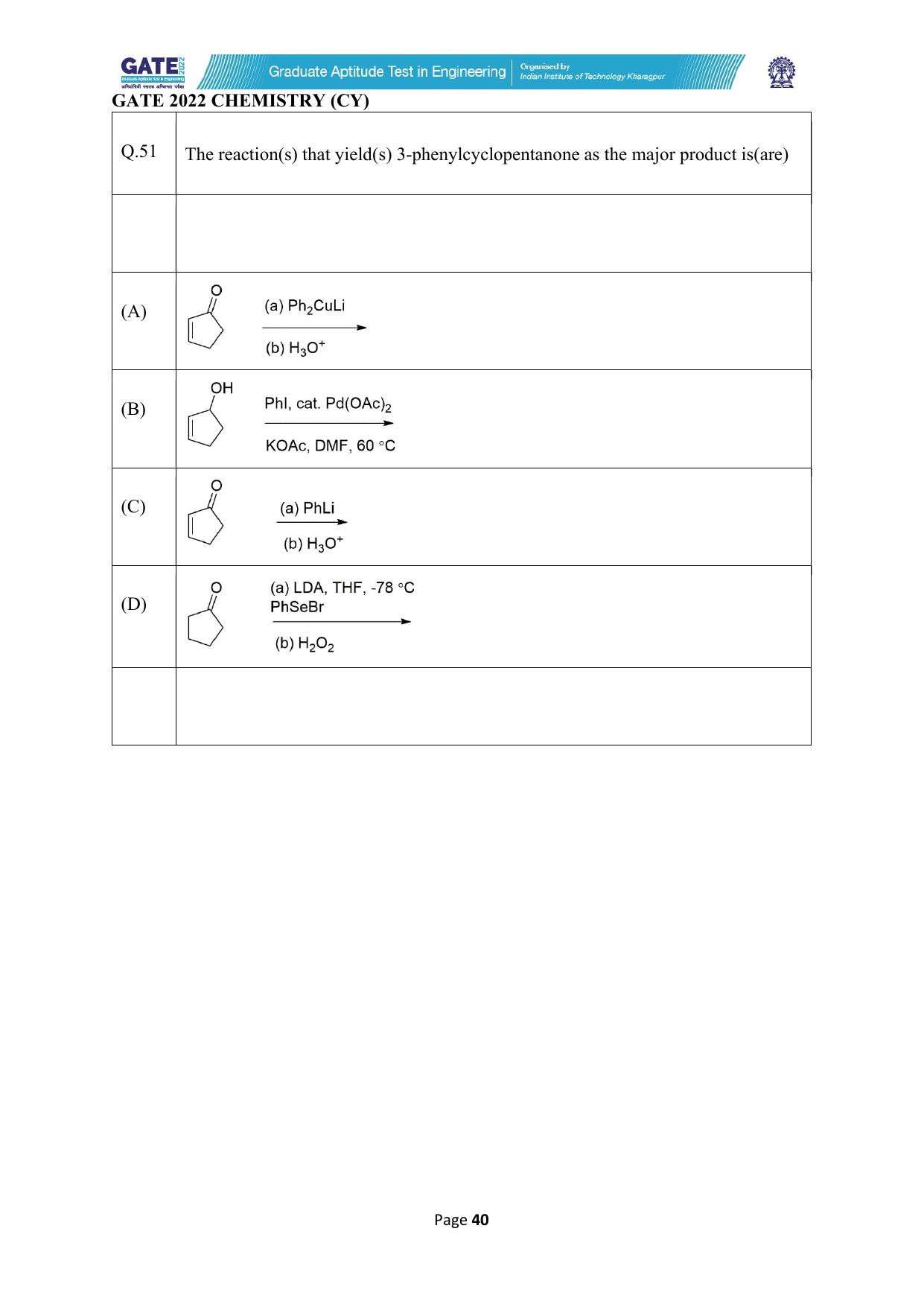 GATE 2022 Chemistry (Cy) Question Paper - Page 40