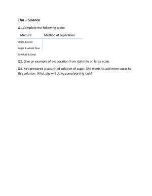 CBSE Worksheets for Class 6 Science Assignment 48