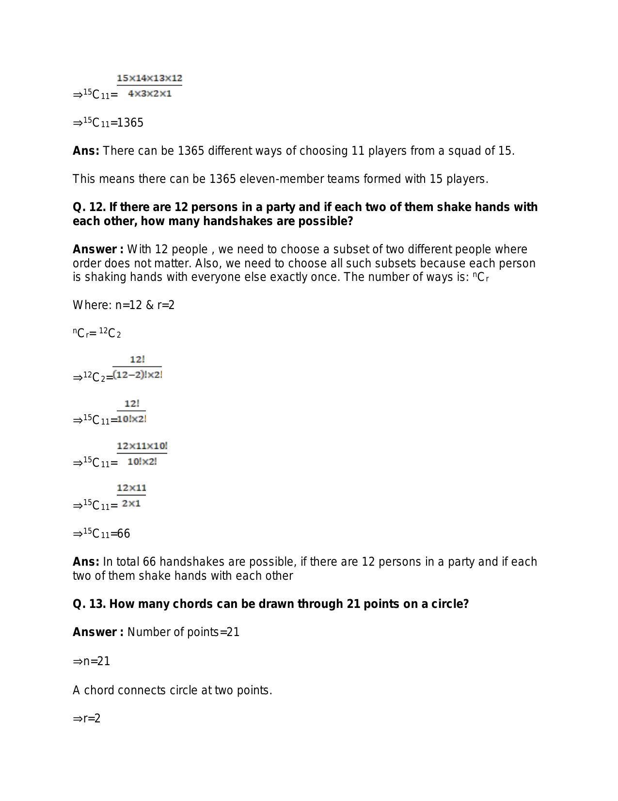 Chapter 9: Combinations: RS Aggarwal Class 11 Solutions  - Page 15
