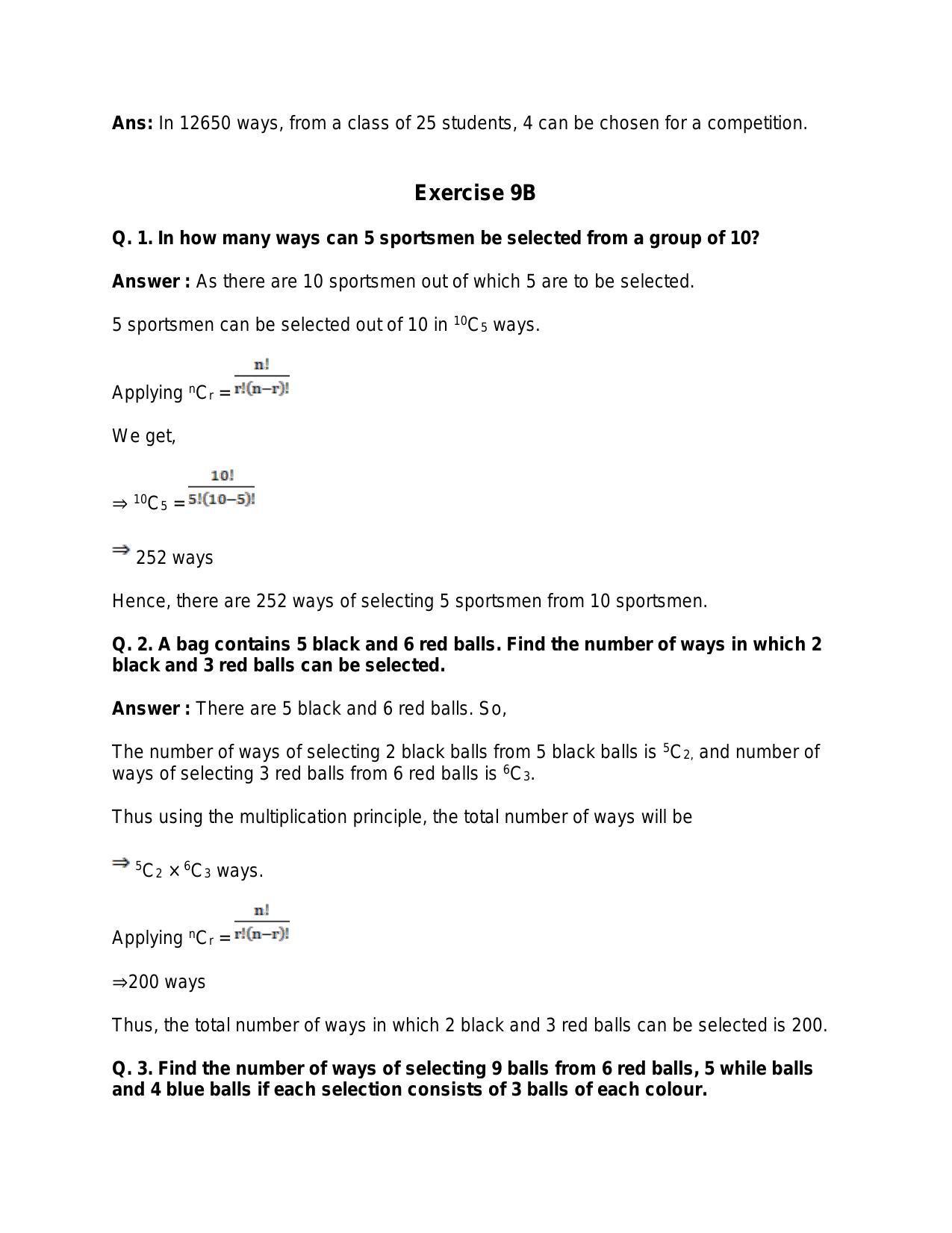 Chapter 9: Combinations: RS Aggarwal Class 11 Solutions  - Page 17
