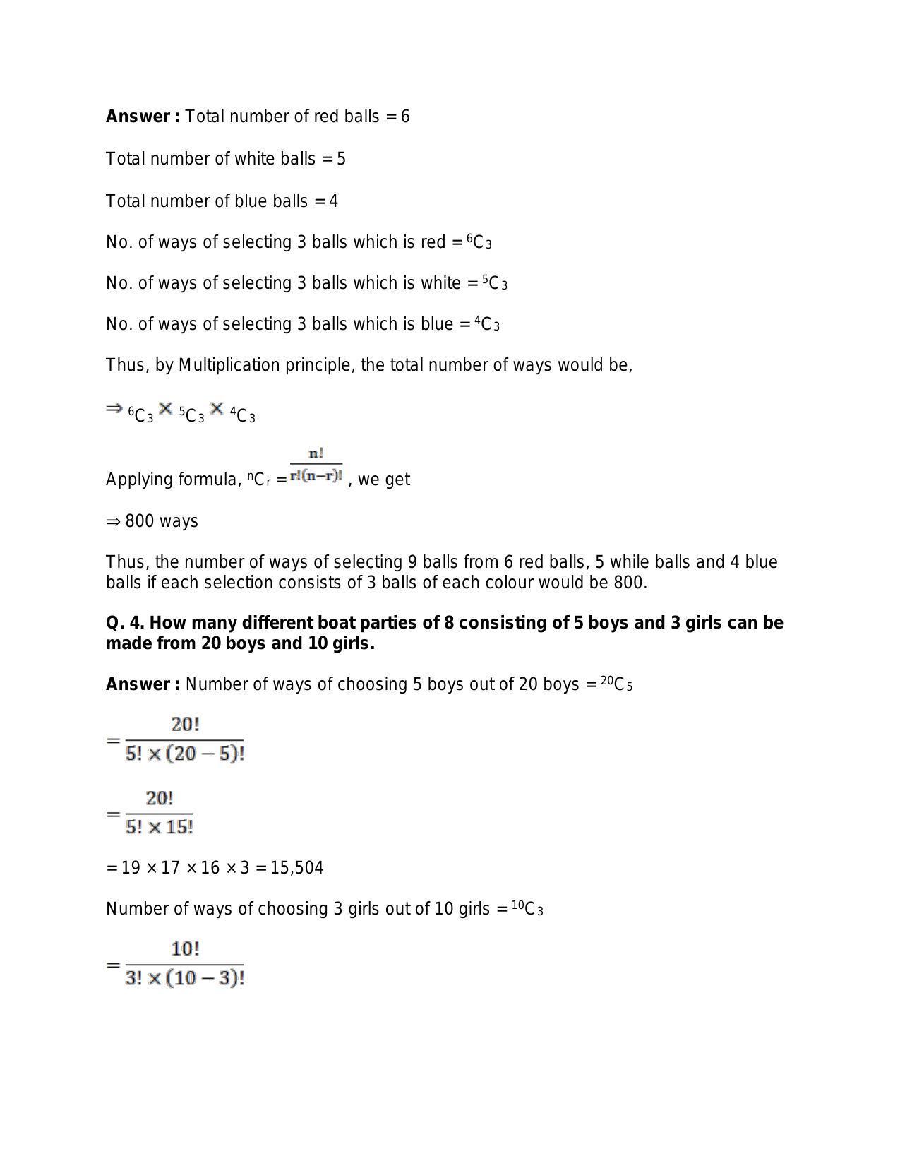 Chapter 9: Combinations: RS Aggarwal Class 11 Solutions  - Page 18