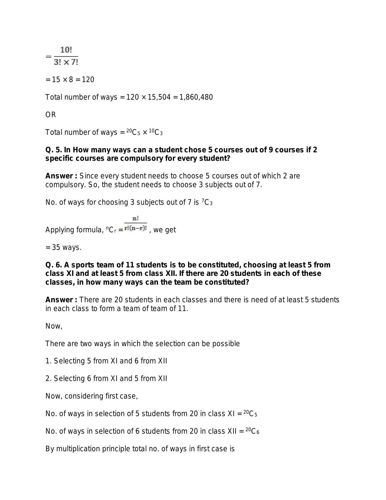 Chapter 9: Combinations: RS Aggarwal Class 11 Solutions  - Page 19