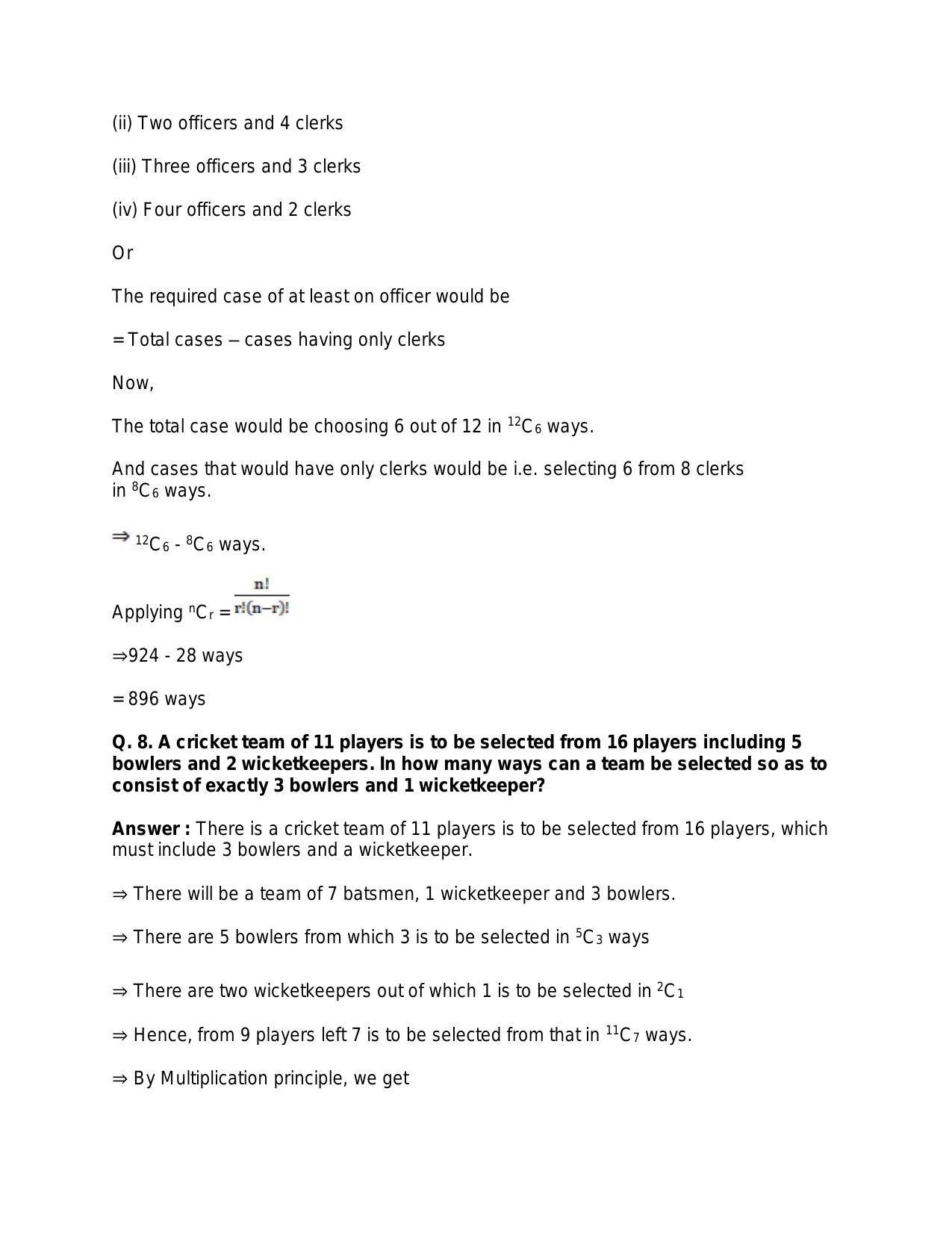 Chapter 9: Combinations: RS Aggarwal Class 11 Solutions  - Page 21