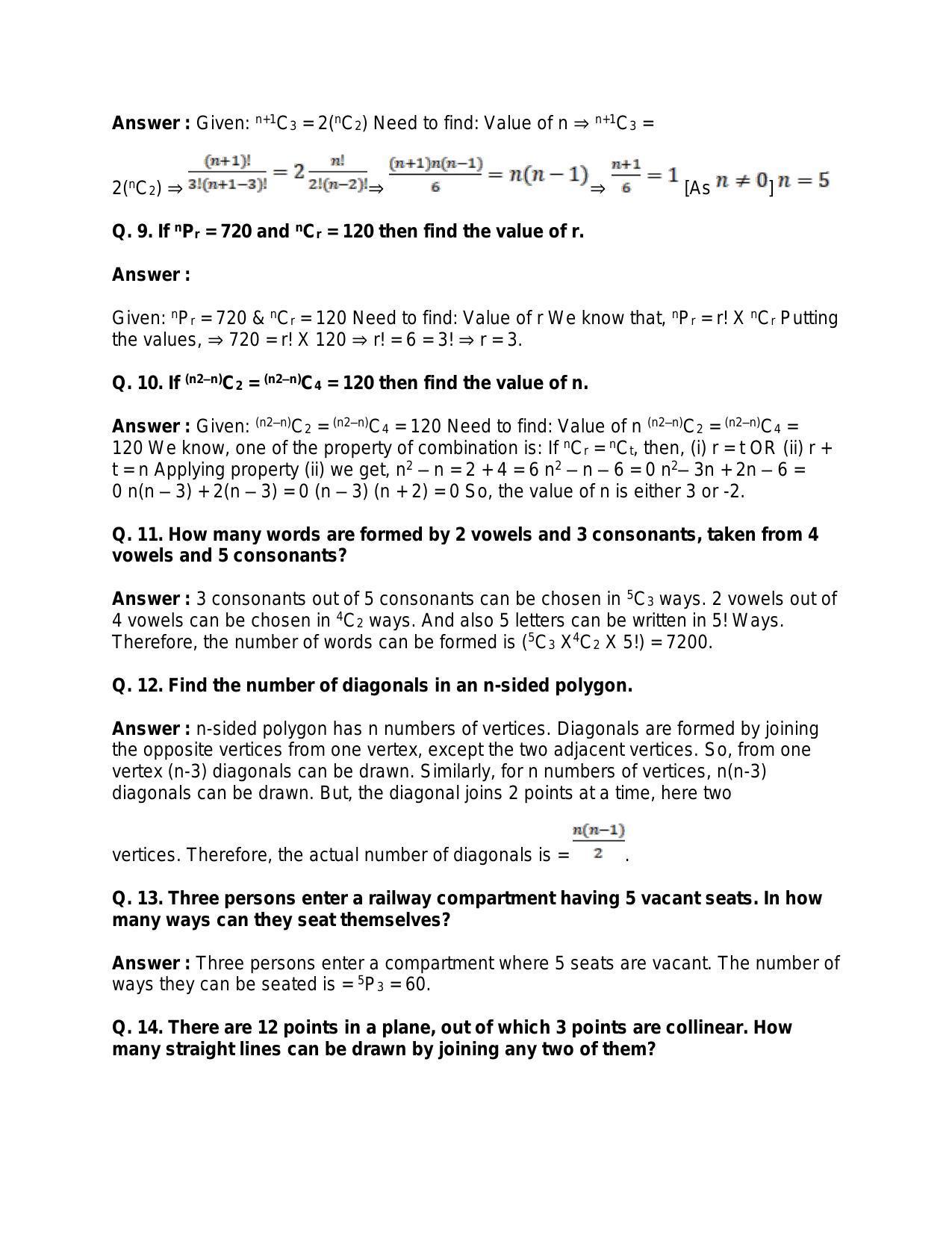 Chapter 9: Combinations: RS Aggarwal Class 11 Solutions  - Page 35