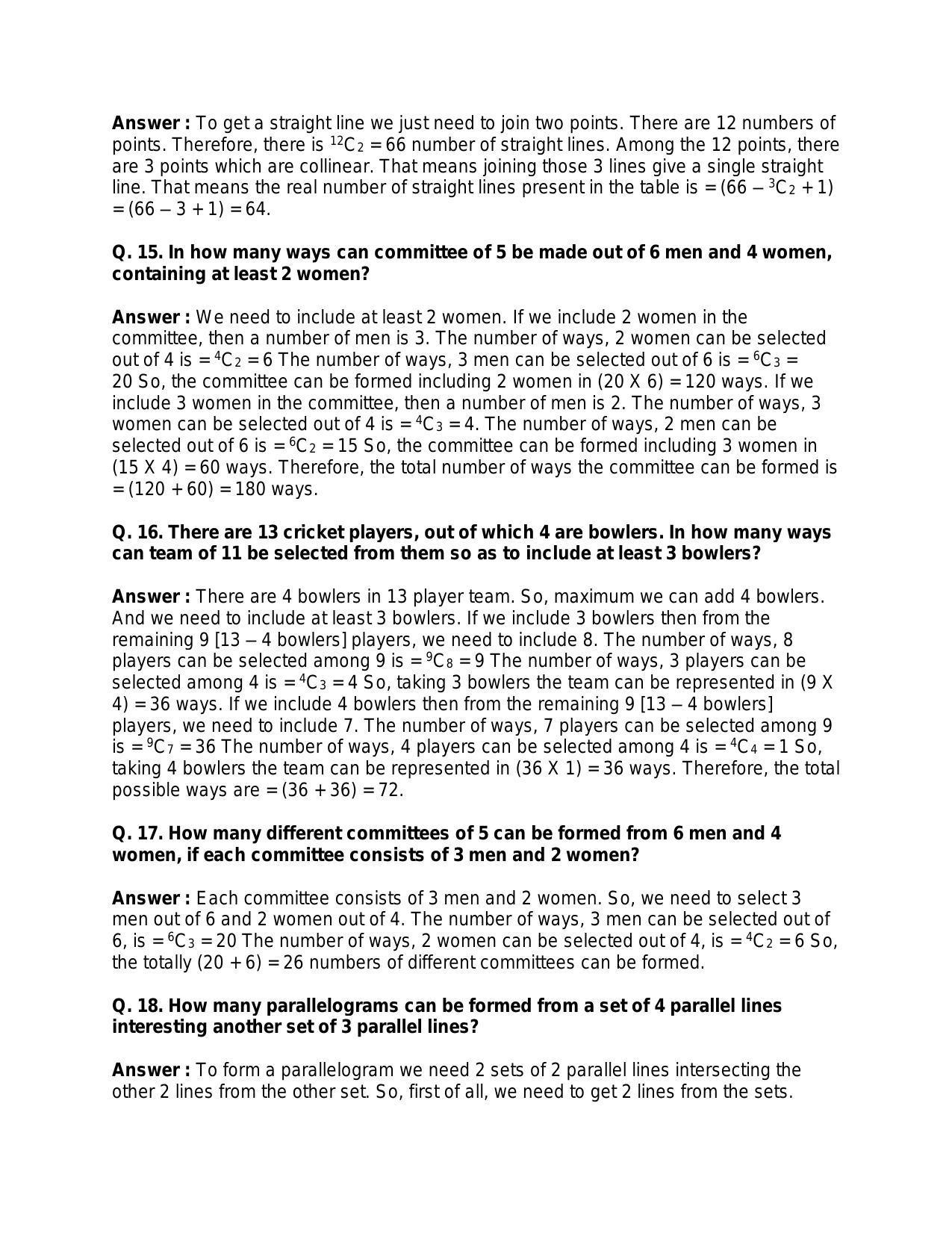 Chapter 9: Combinations: RS Aggarwal Class 11 Solutions  - Page 36
