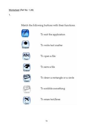 Worksheet for Class 1 Computer Science Open an existing Paint application Assignment